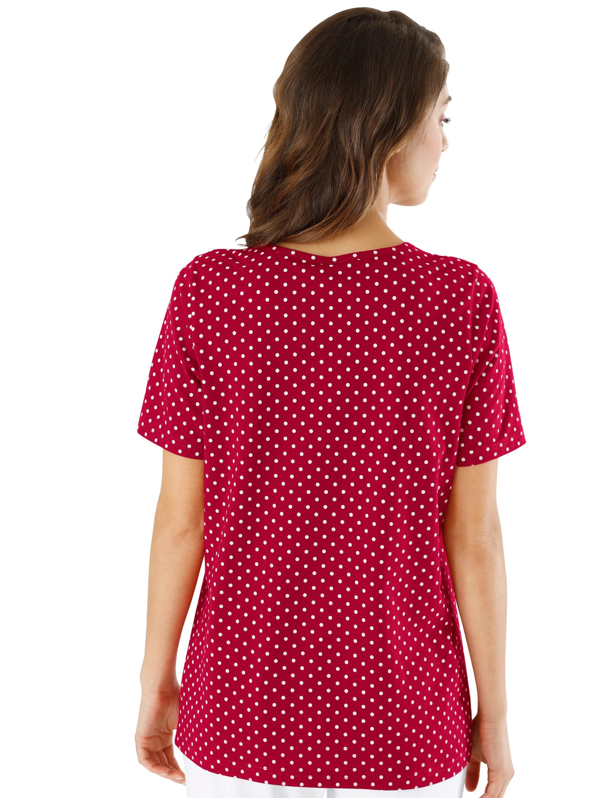 Freizeitshirt - rot-weiß