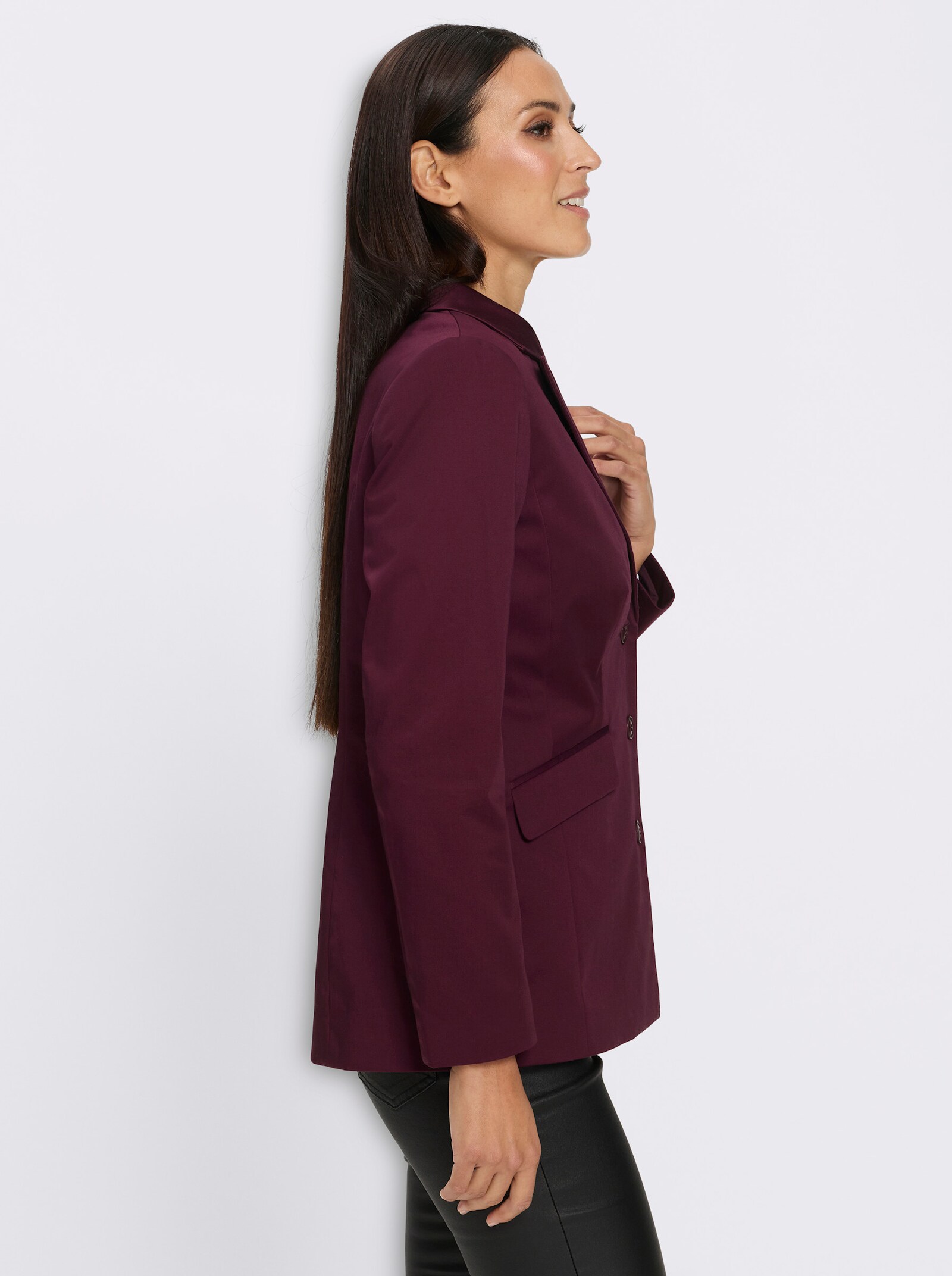 heine Blazer mit dezentem Glanz - burgund