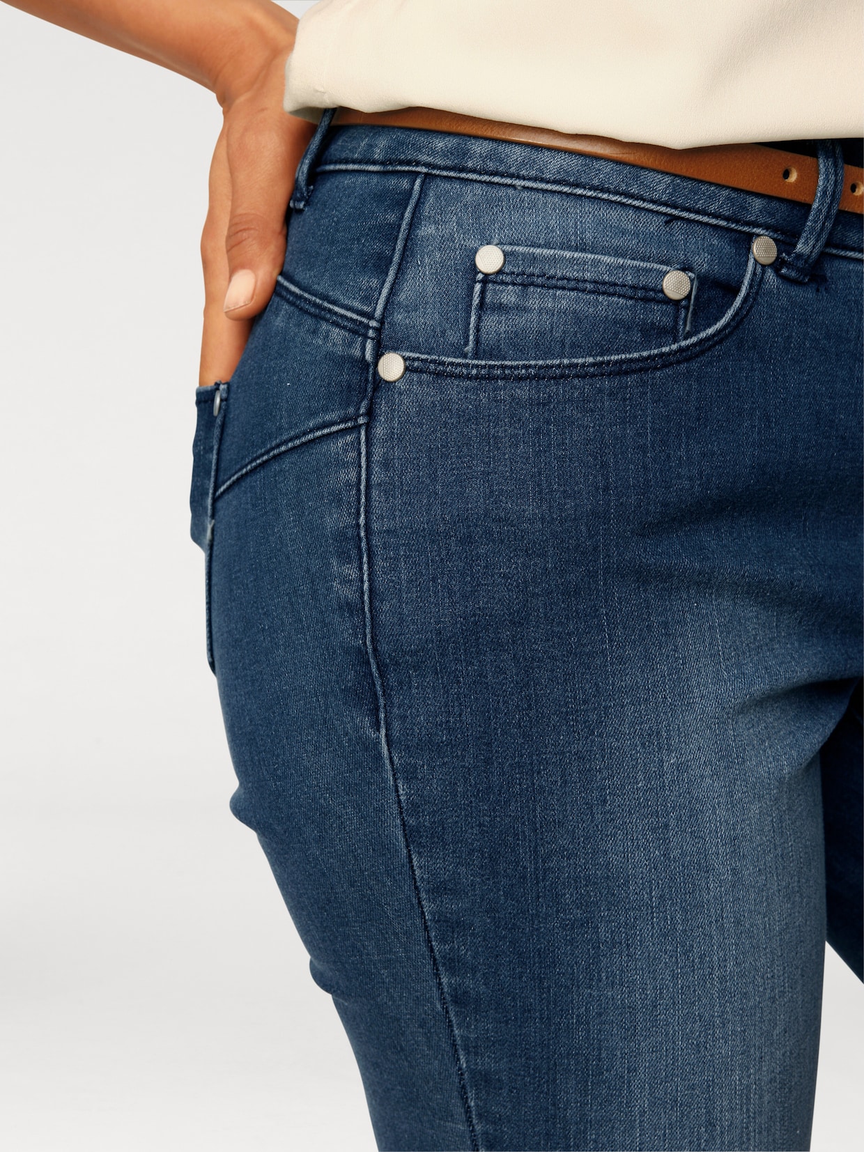 heine Jeans effet ventre plat - bleu denim