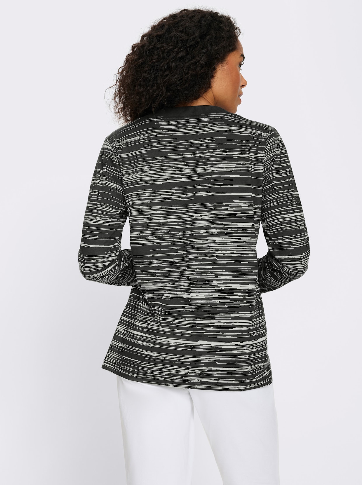 Sweatshirt mit Grafik-Print - graphit-ecru-bedruckt