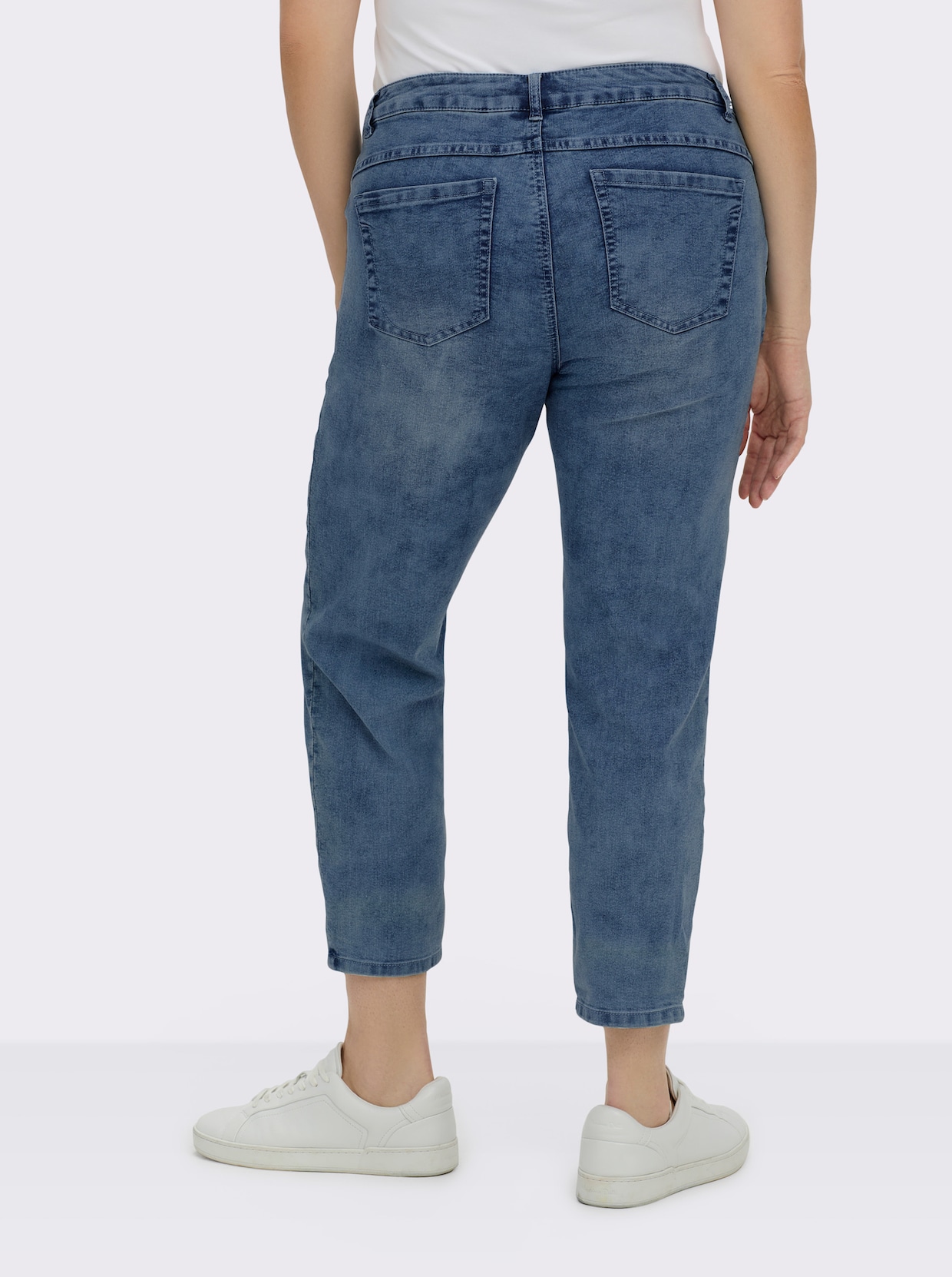 5-Pocket-Jeans in knöchellanger Schnittform - dark blue