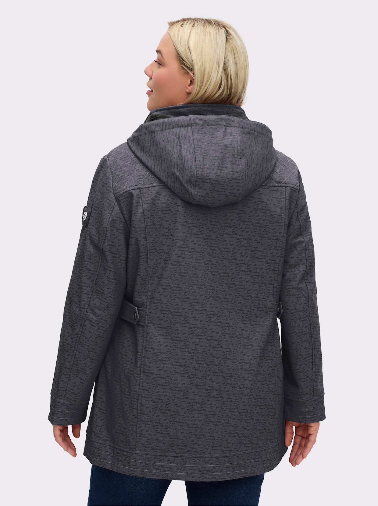 Softshelljacke - dunkelgrau-meliert