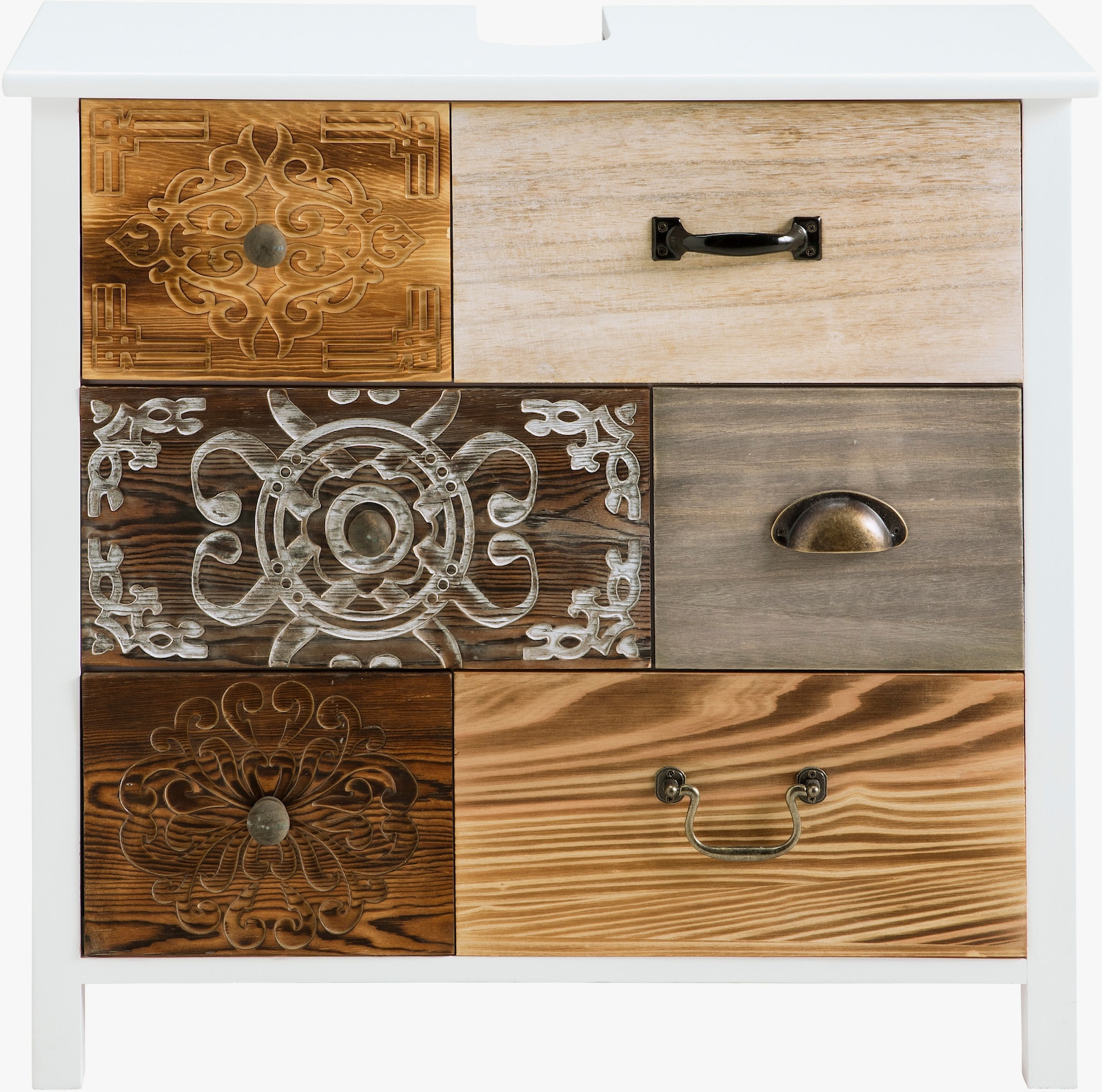 heine home Waschbecken-Unterschrank - weiß-braun