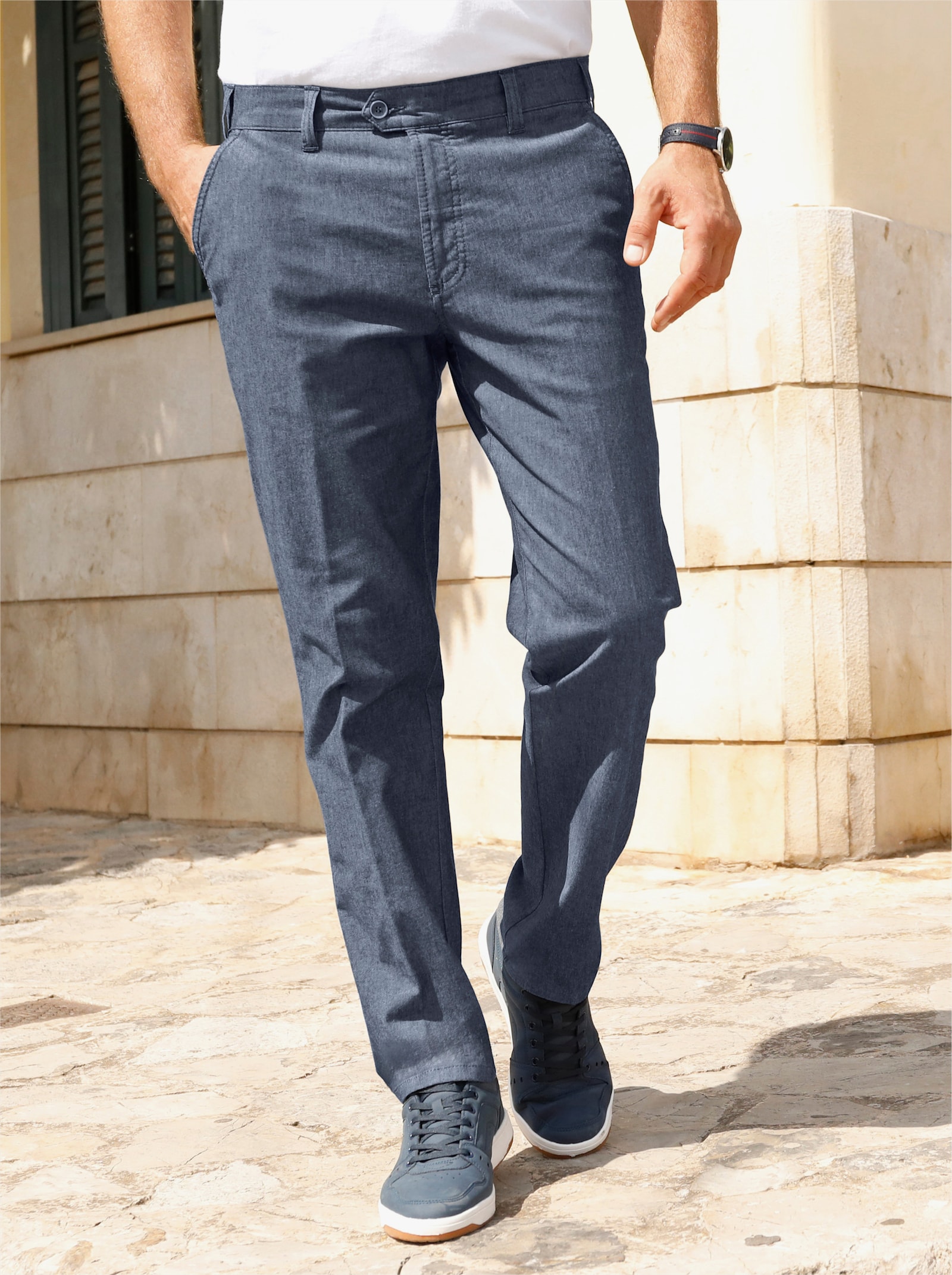 Brühl Jeans in Leichtdenim-Qualität - marine-meliert