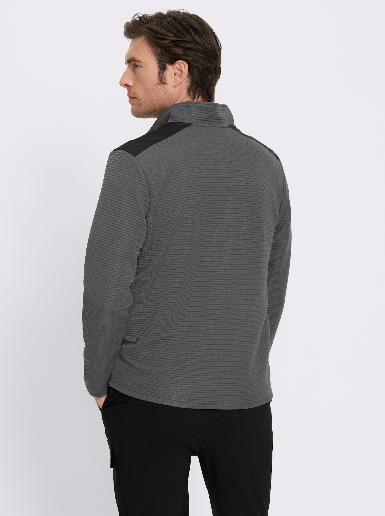 Catamaran Sports Sweatshirt mit Einsätzen - schwarz-meliert