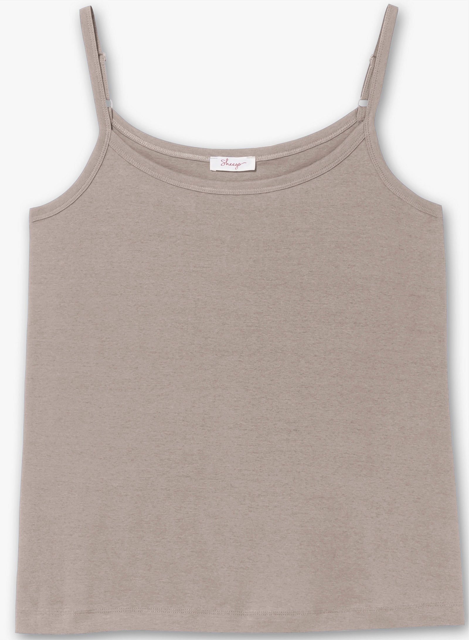 sheego Spaghettitop in Rippqualität - sesam