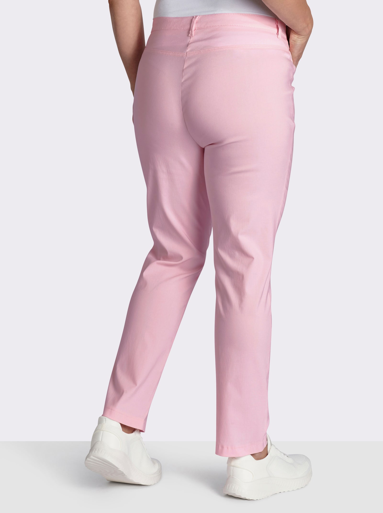 Stehmann Comfort line Stretch-Hose mit Zier-Taschen vorne - rosé