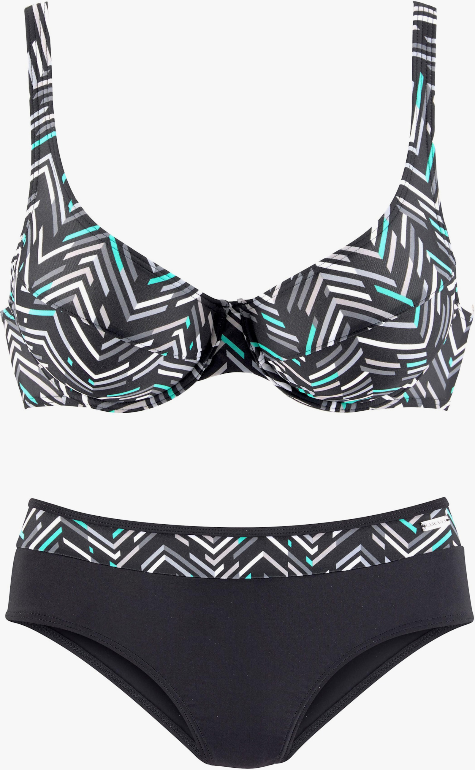 LASCANA Bügel-Bikini - schwarz-bedruckt
