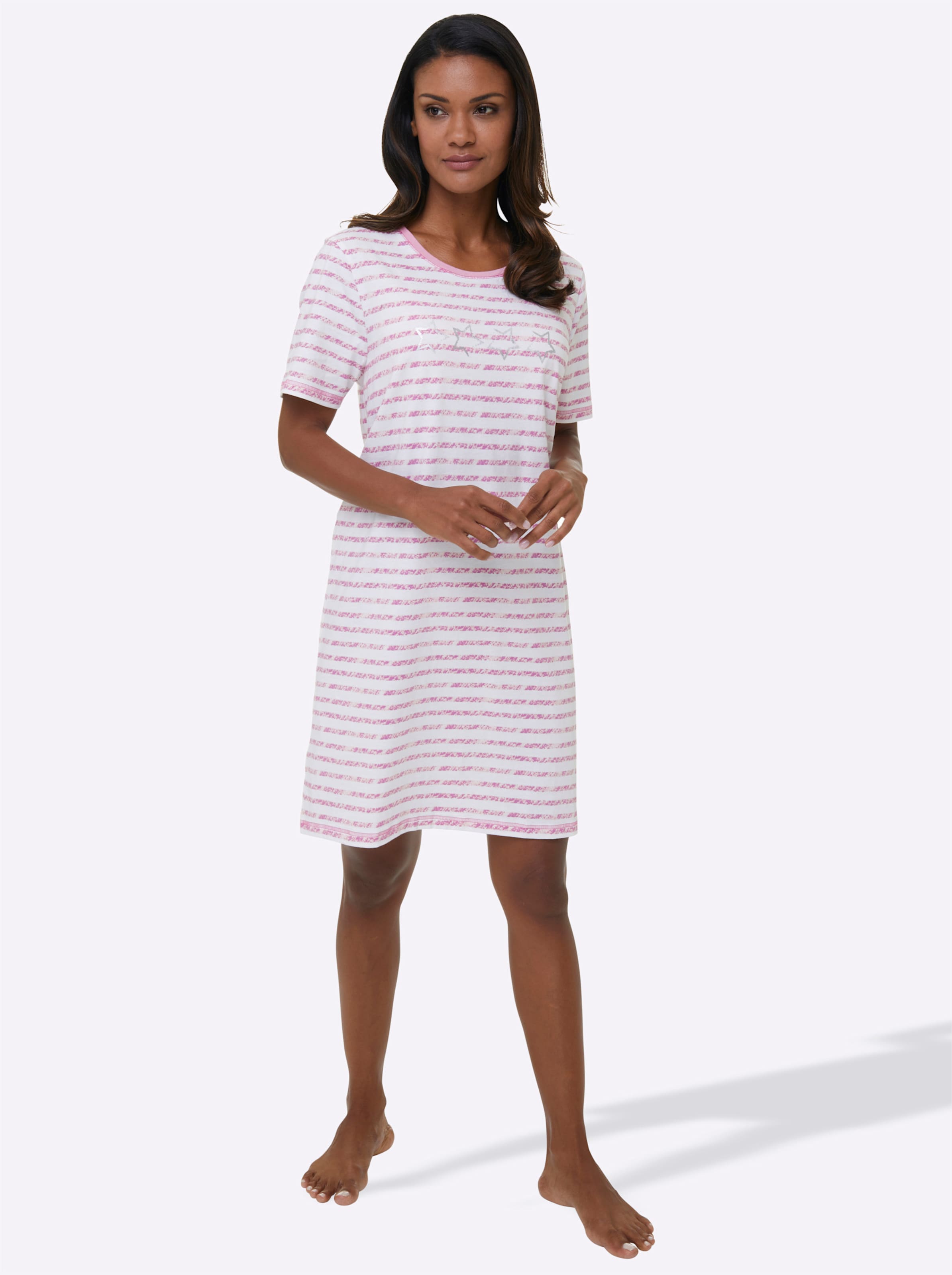 Wäschepur Damen Erika + Erika-Gestreift Sleepshirts - Bild 3