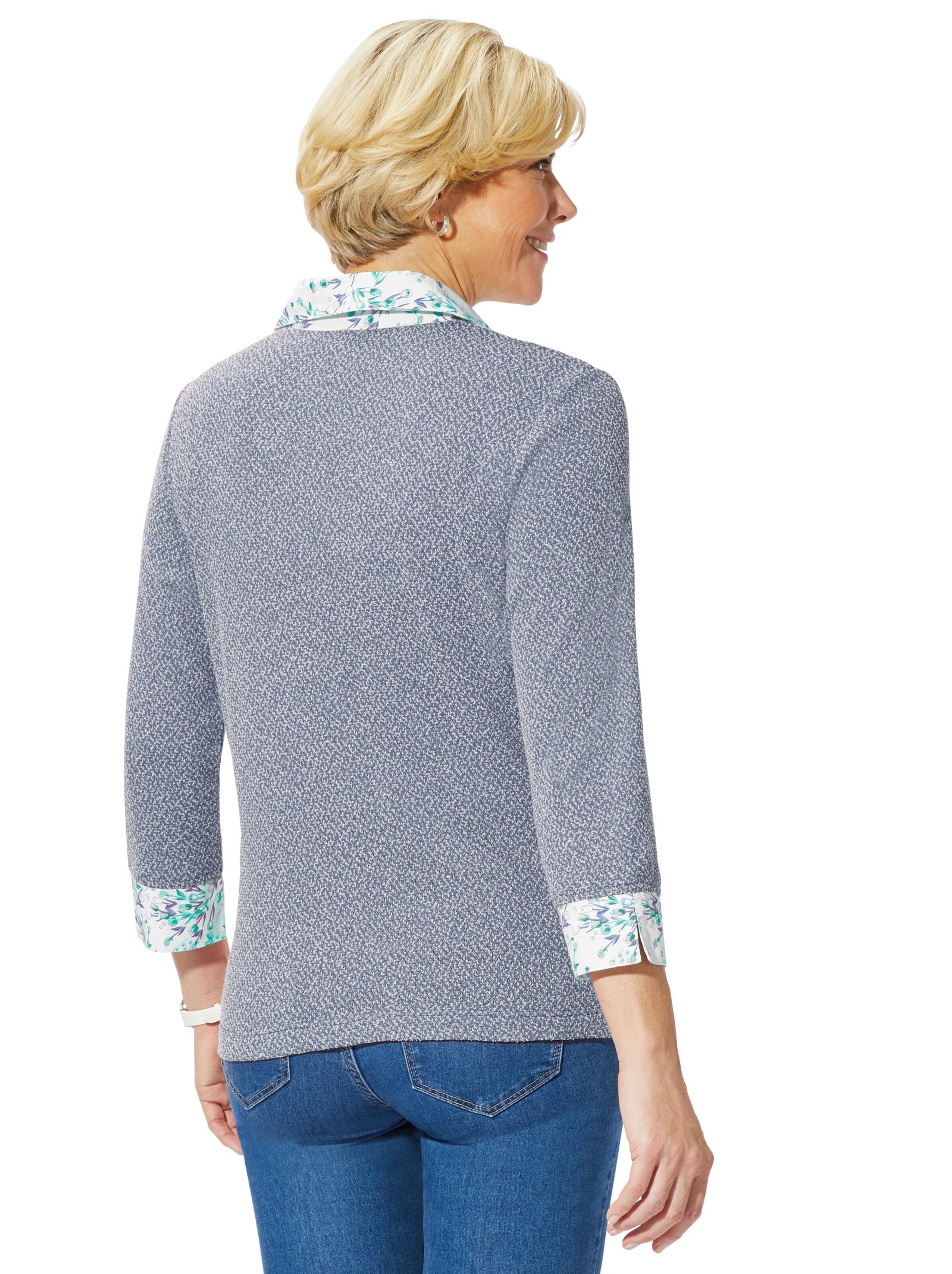 Shirt - jeansblau-meliert