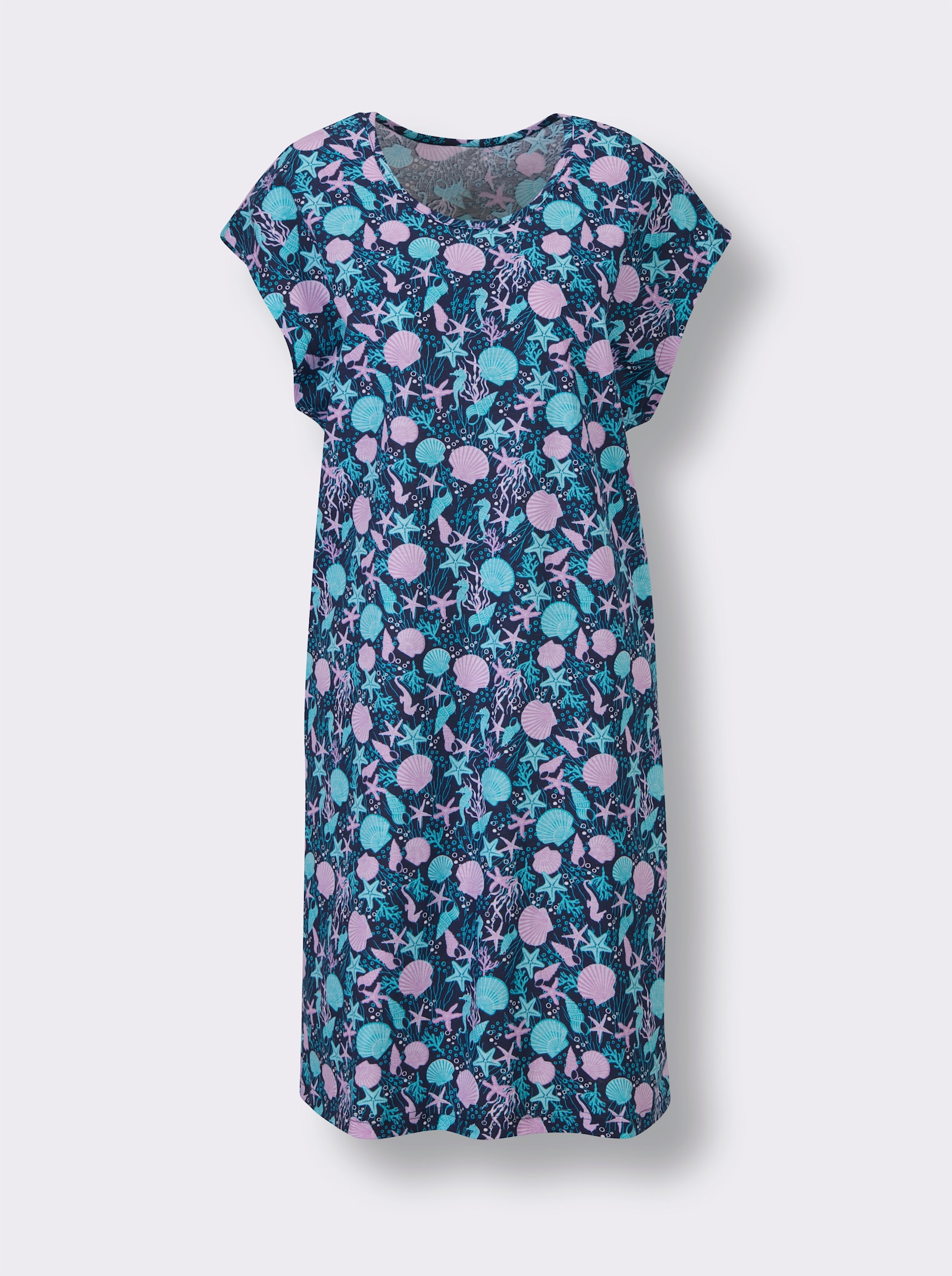 feel good Sommerkleid - marine-bedruckt + weiß-bedruckt