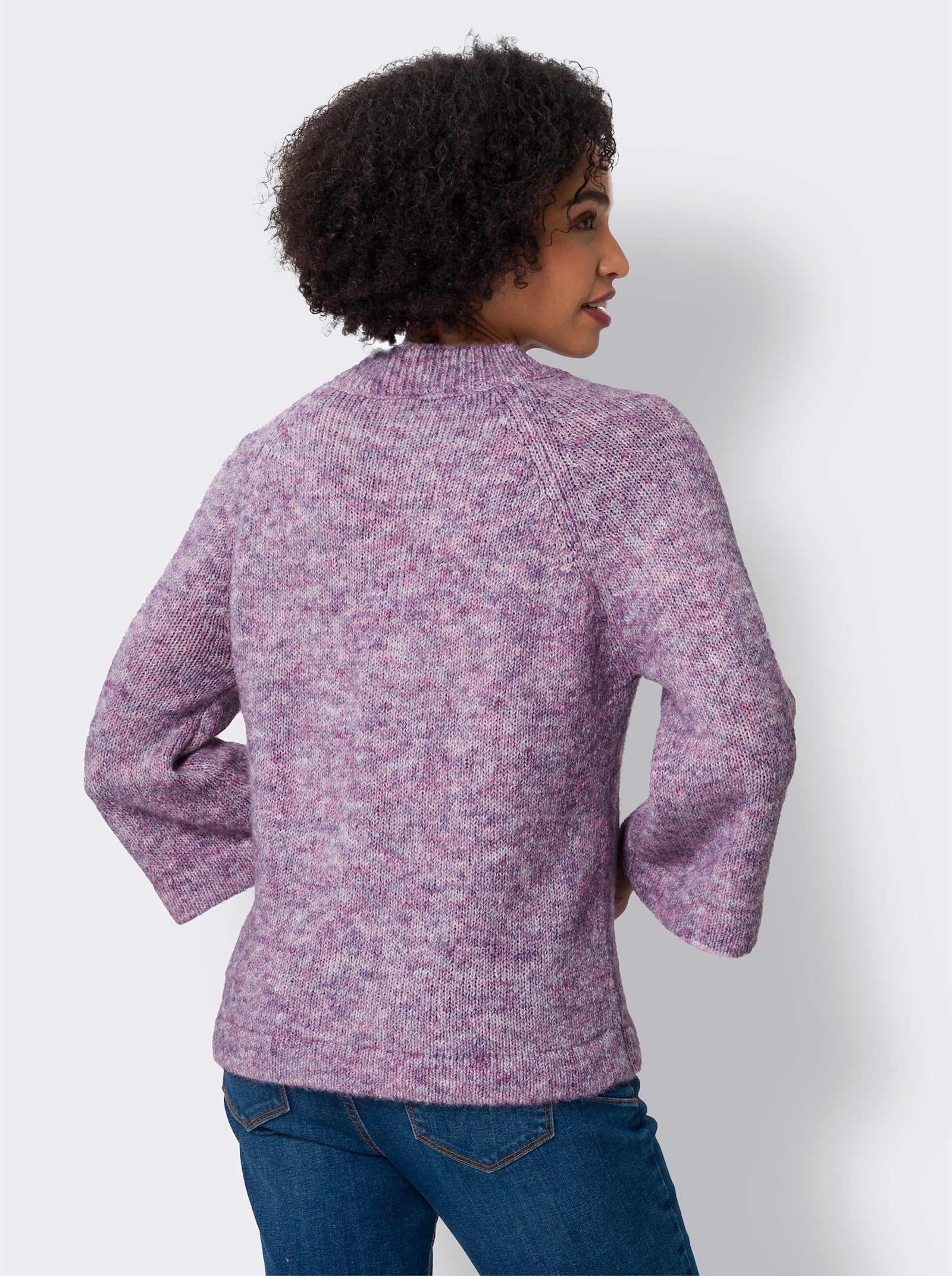 heine Strickpullover aus Multicolor-Garn - elfenbein-hortensie-meliert