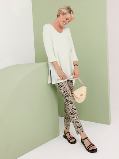 Longshirt aus reiner Viskose - ecru