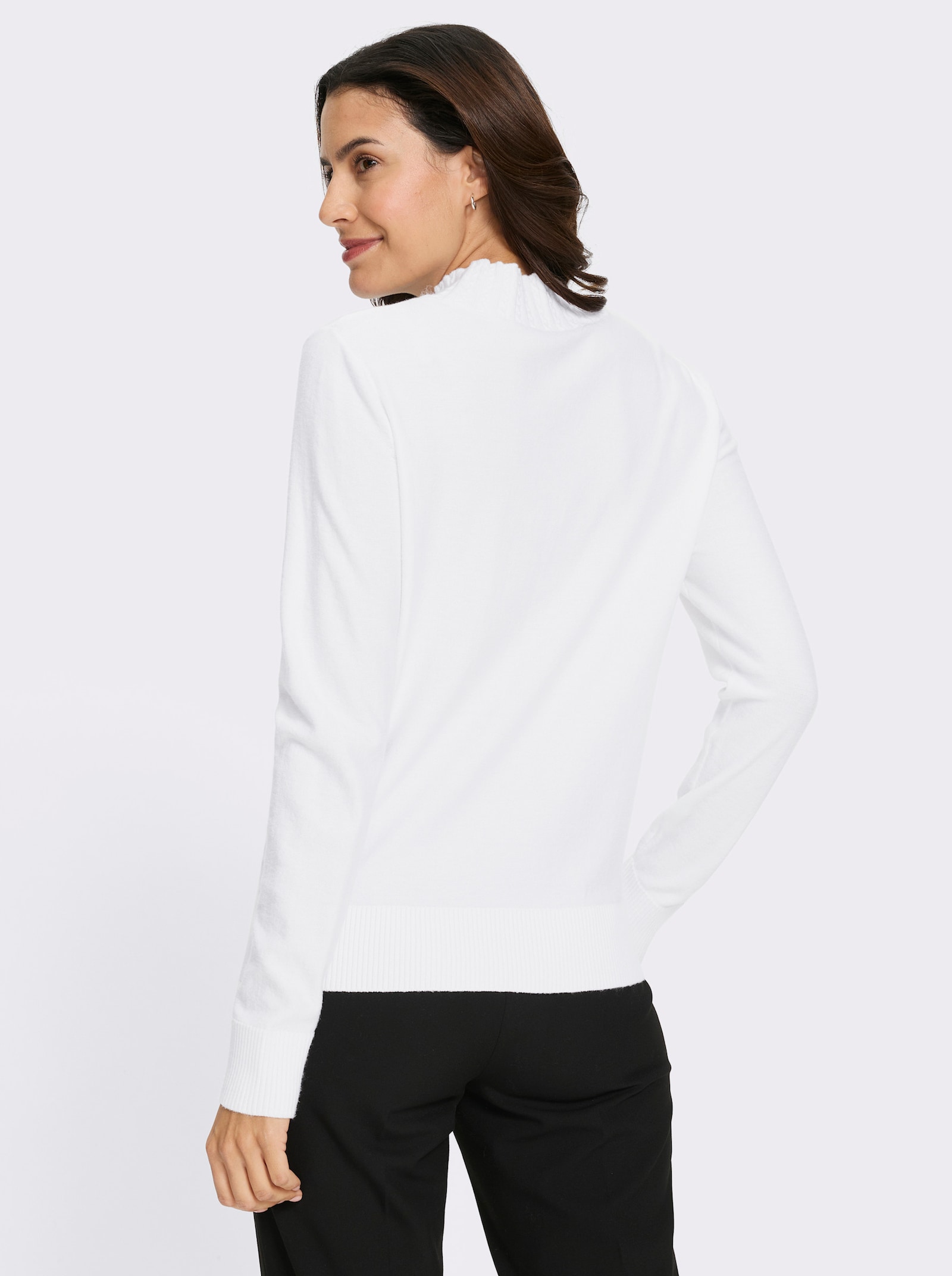 Stehkragenpullover - ecru