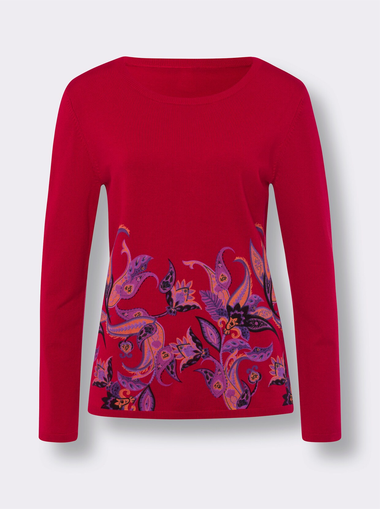 heine Pullover met print - rood/zwart geprint