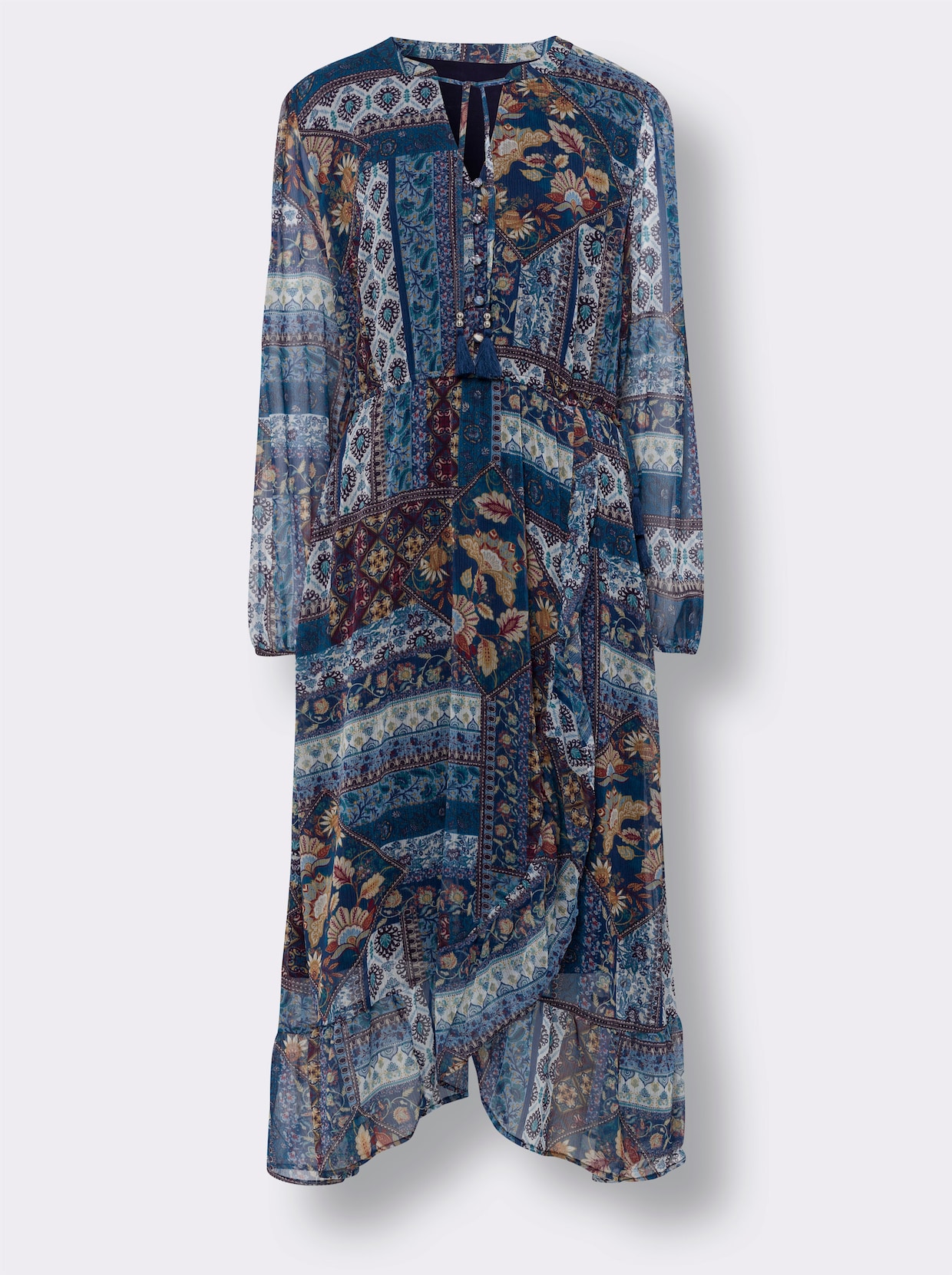 heine Robe imprimée - marine-ocre imprimé
