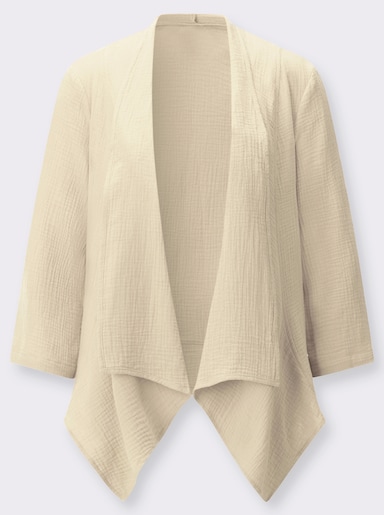  Blusenbolero mit Krempelärmeln - sand