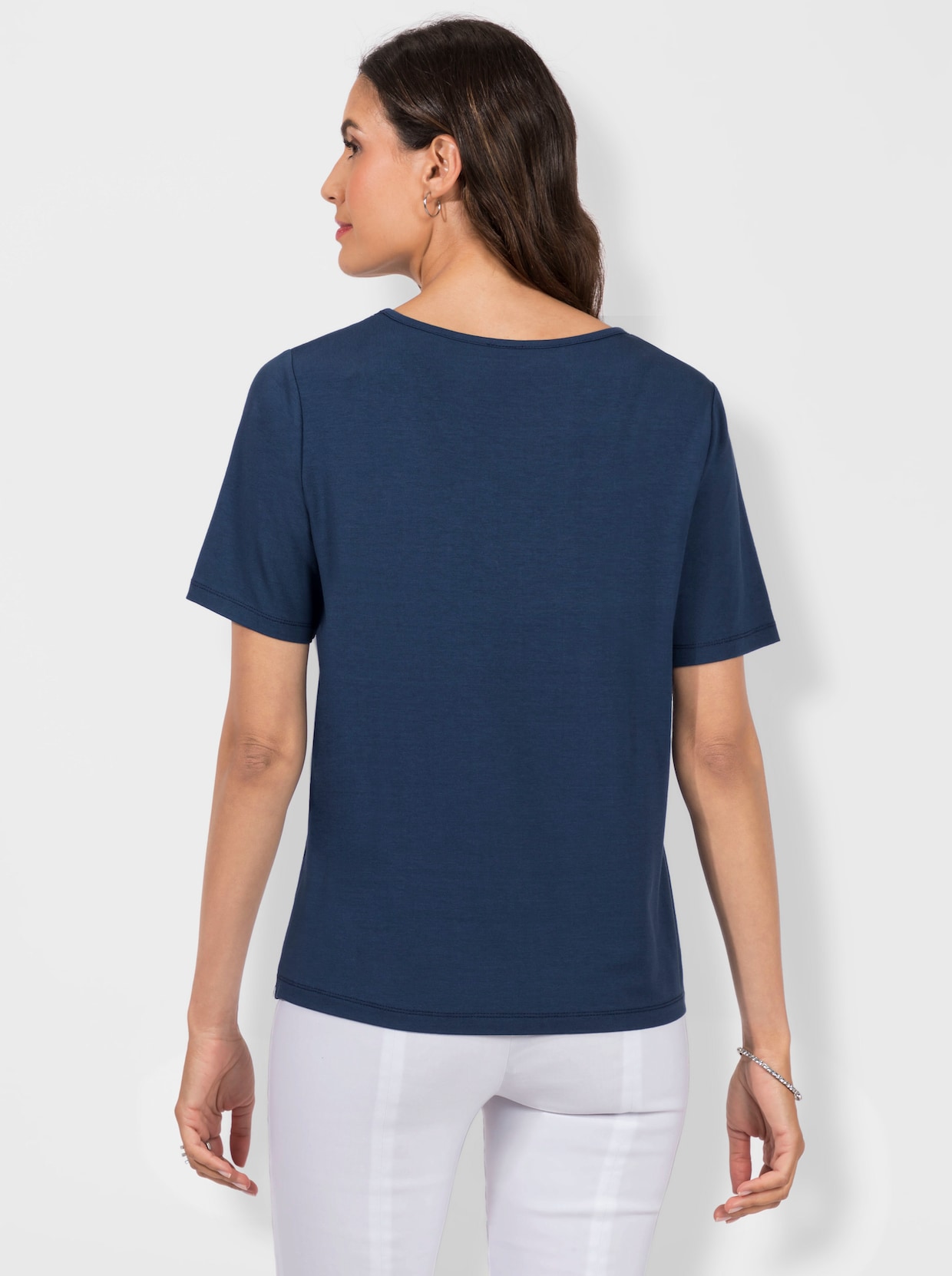 Shirt - dunkelblau-weiss