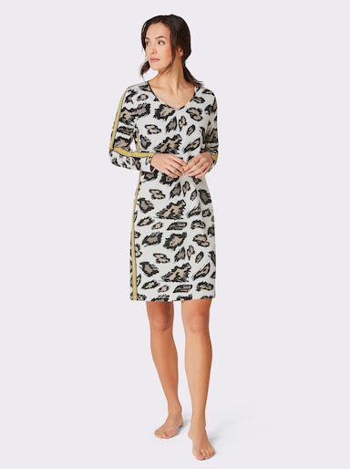 CREATION L PREMIUM Modal Sleepshirt - ecru-schwarz-bedruckt