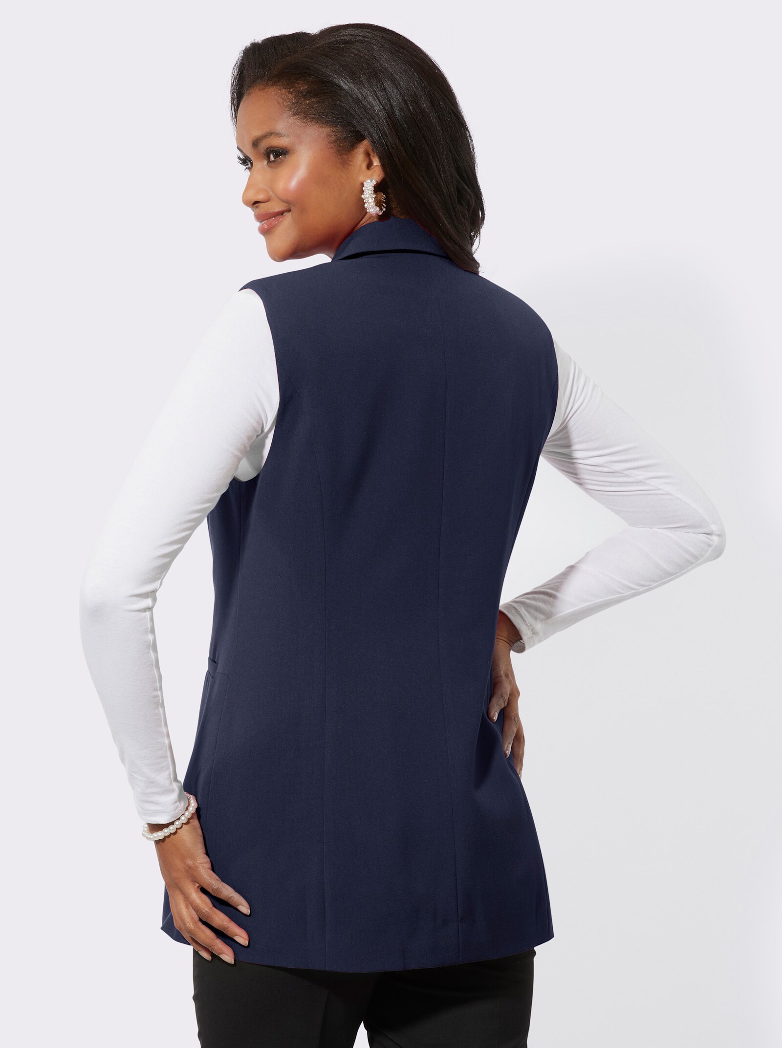 Anzugweste in pflegeleichter Qualität - marine