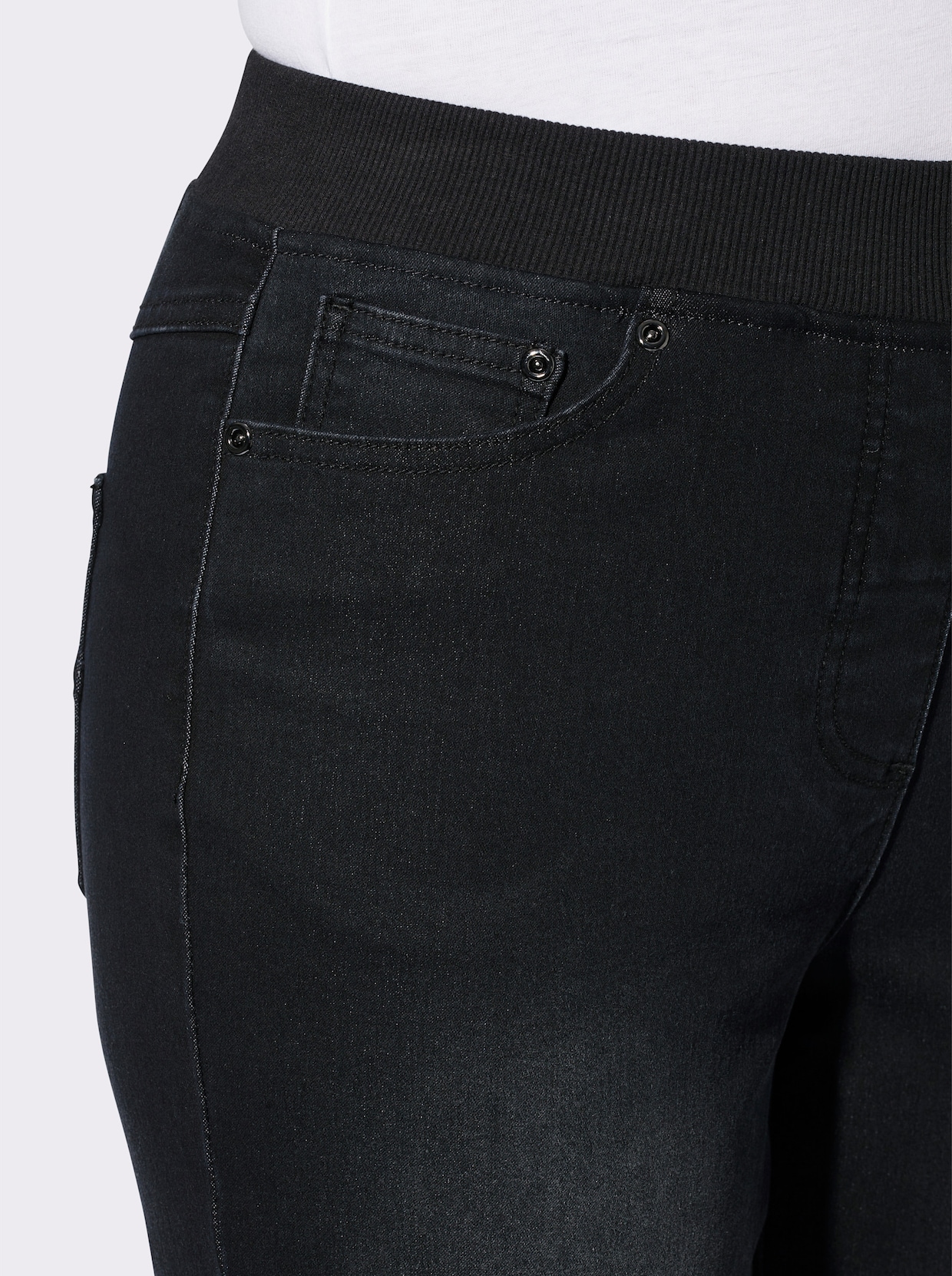 7/8-Jeans - black-denim