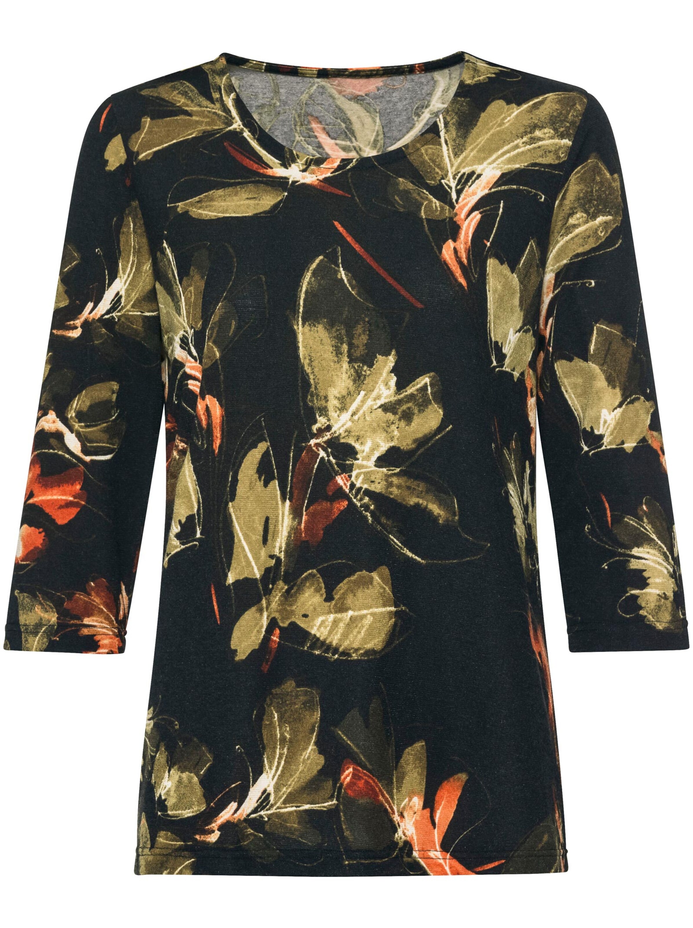 Pullover - oliv-bedruckt