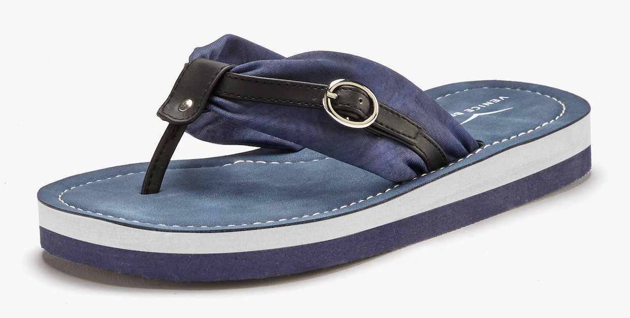 Venice Beach Badslippers - blauw/zwart