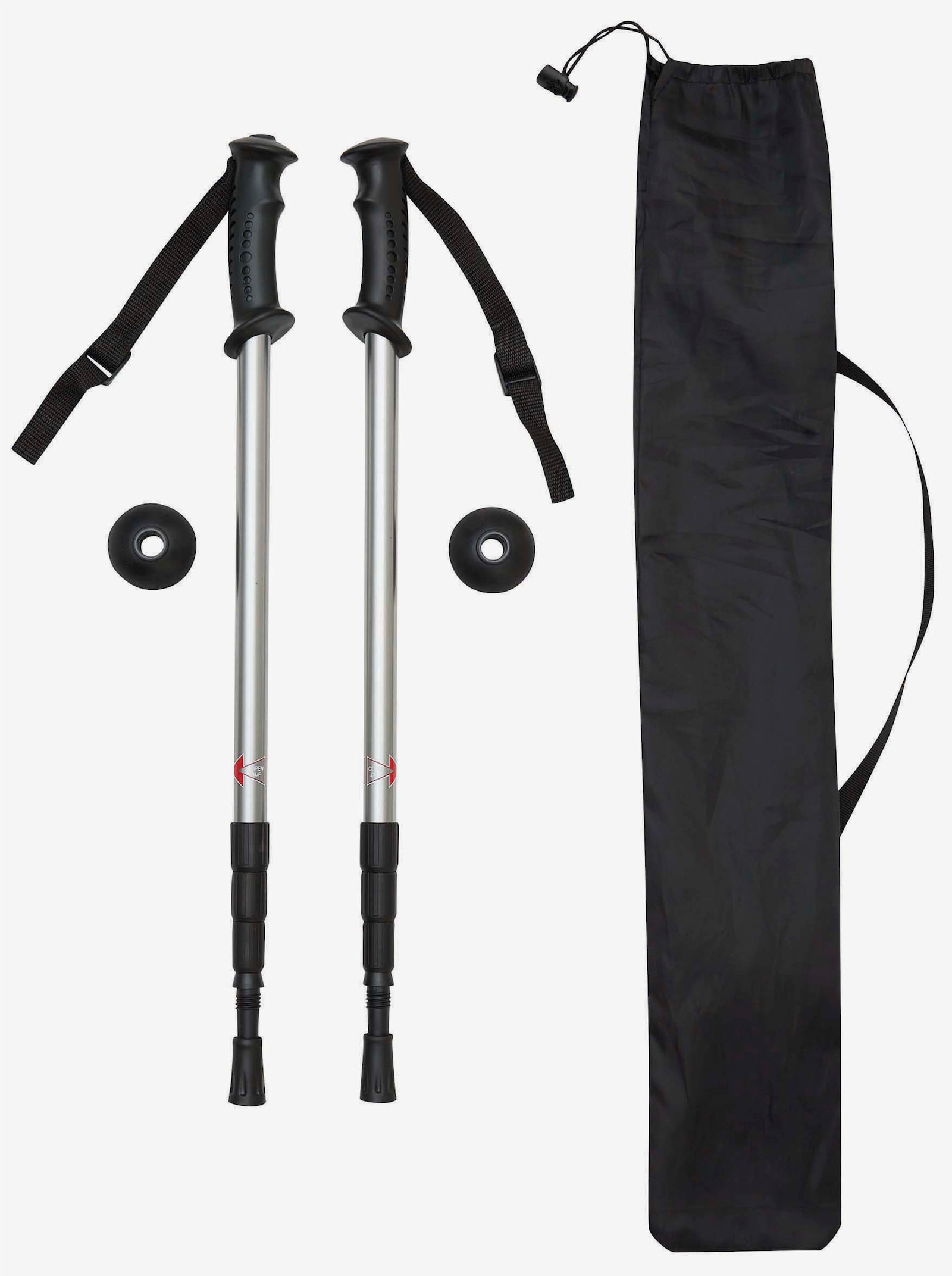 Trekkingstöcke - silberfarben-schwarz