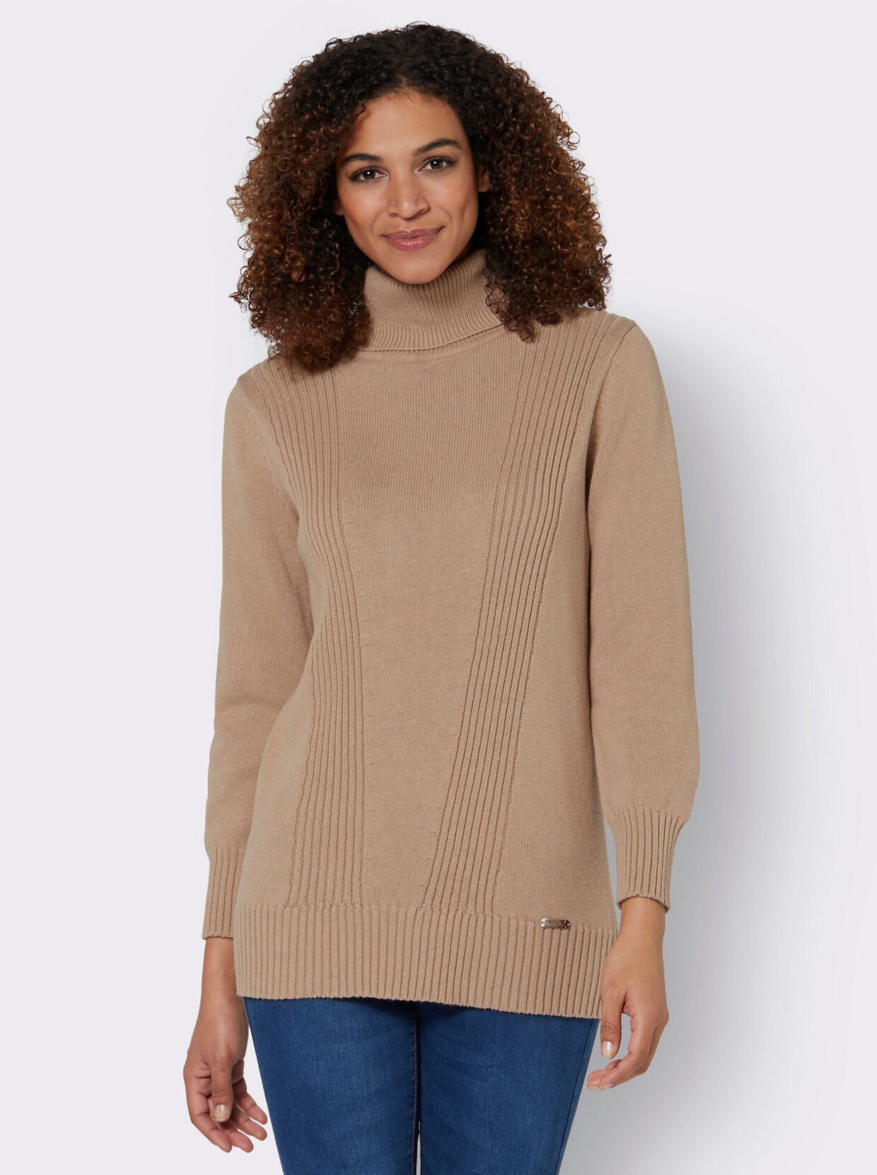 Lange pullover - camel