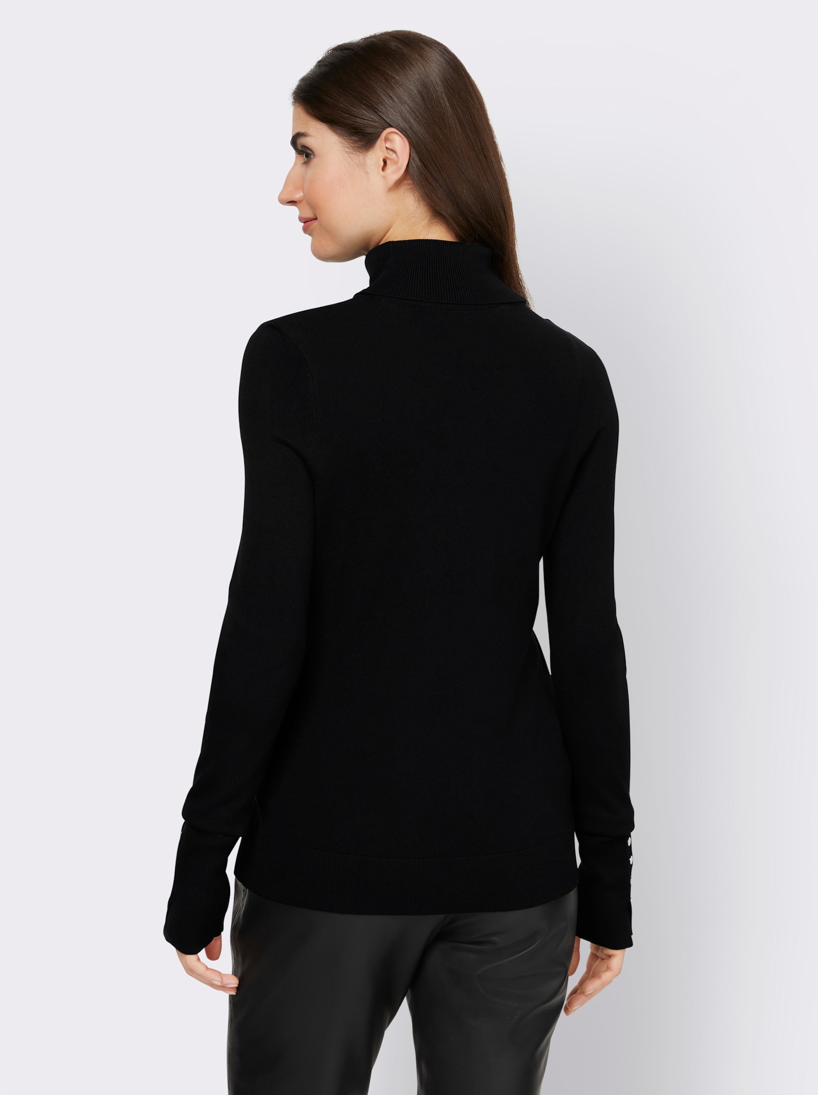 heine Rollkragenpullover in Viskose-Qualität - schwarz