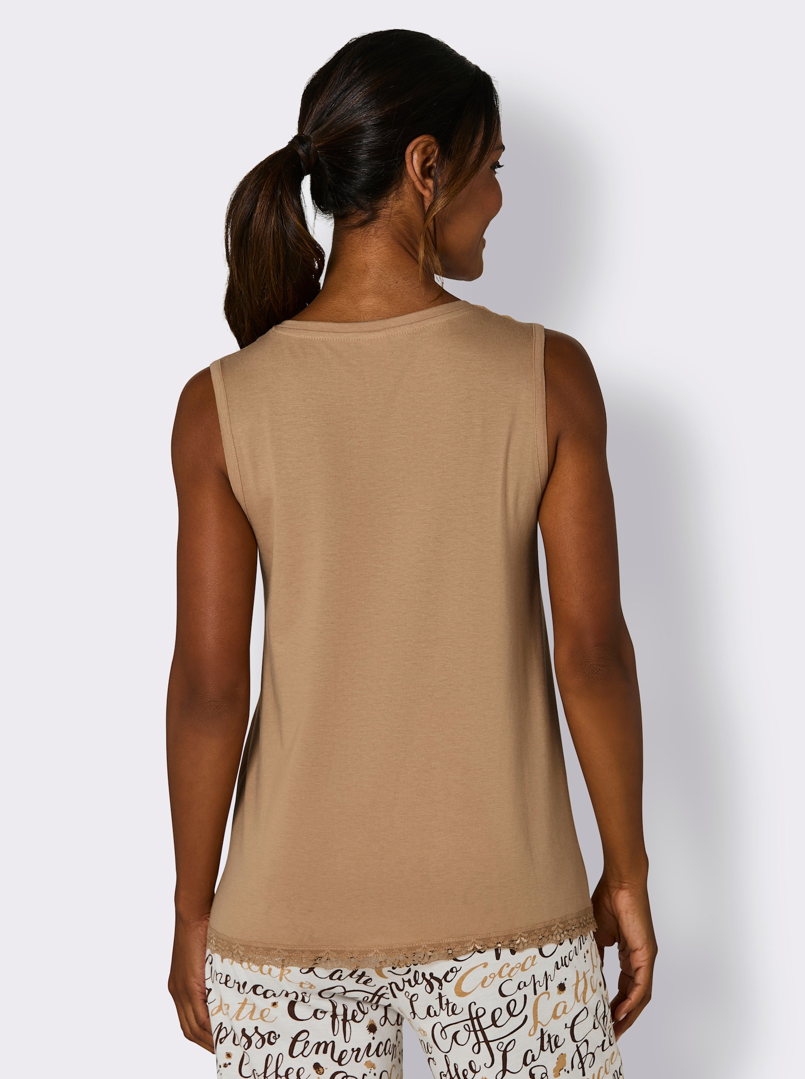 wäschepur Schlafanzug-Shirt - camel