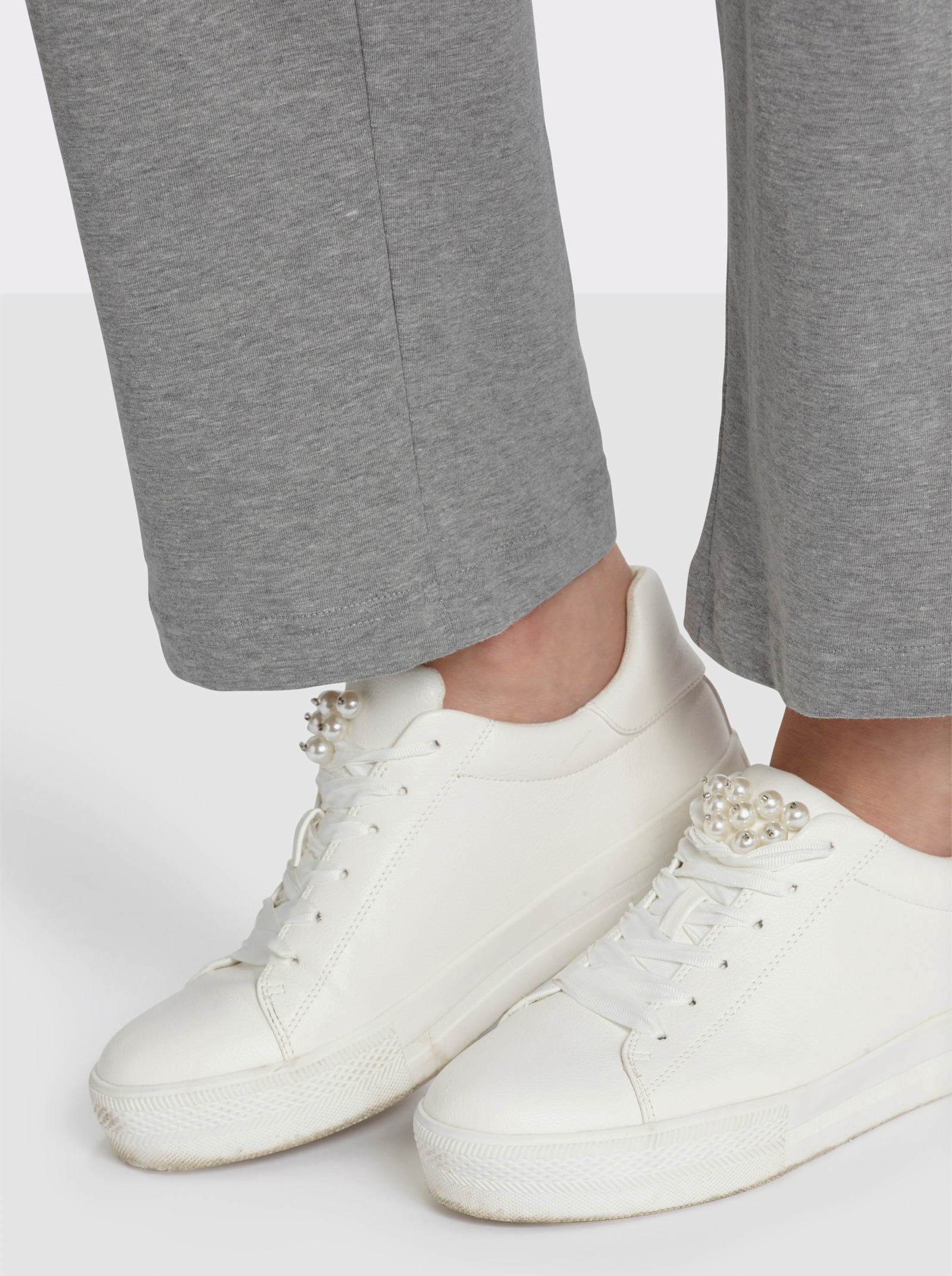 Freizeithose - grau-meliert