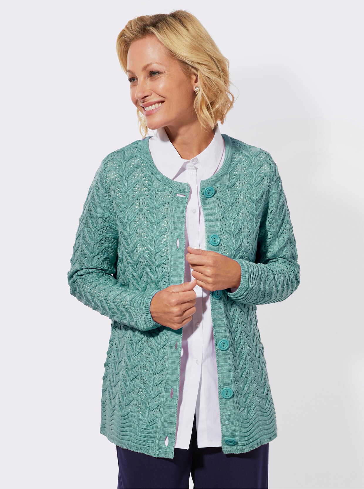 Strickjacke - salbei