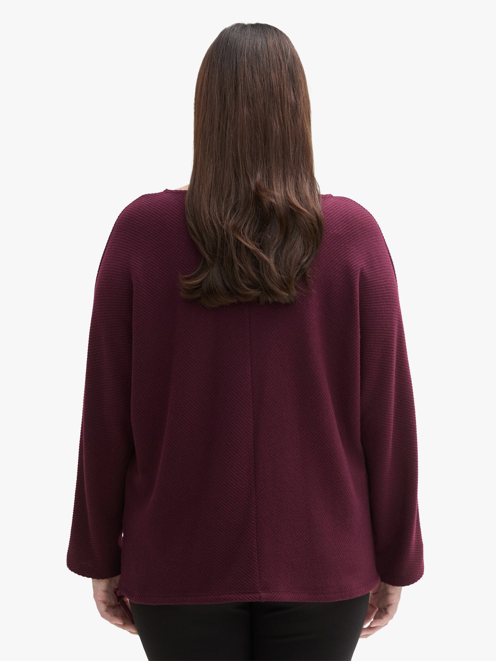 Fledermausshirt - black berry melange