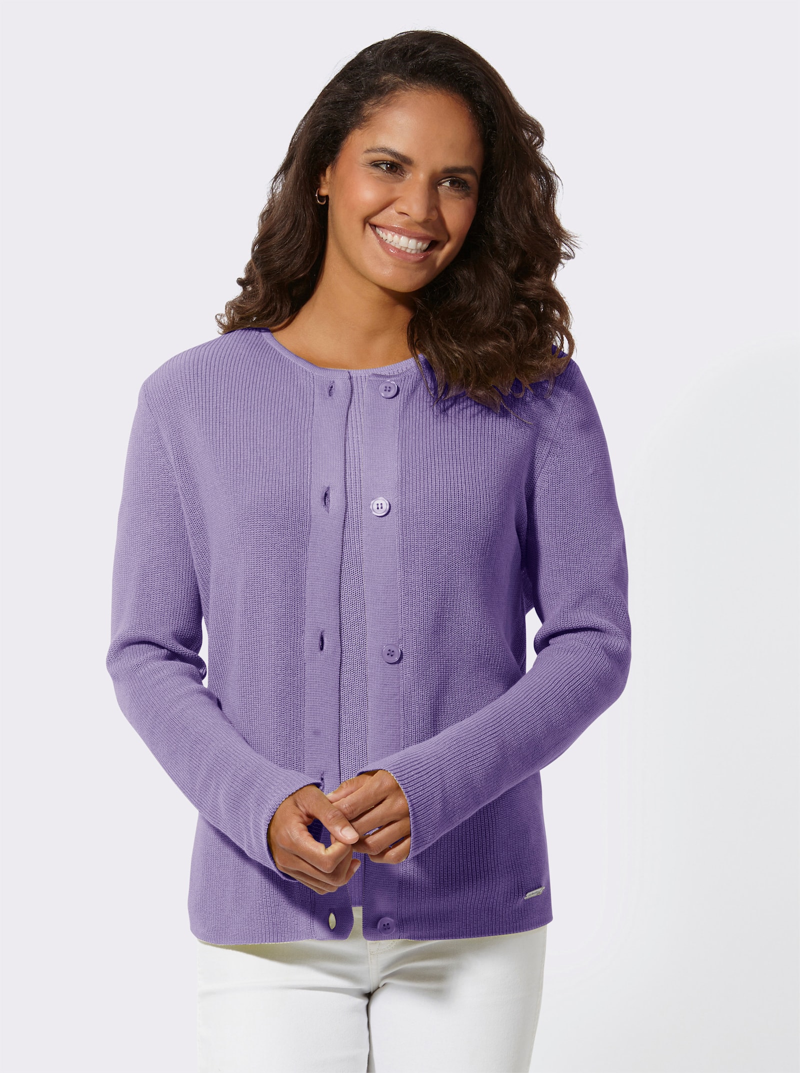 Twin-Set aus reiner Baumwolle - lavendel