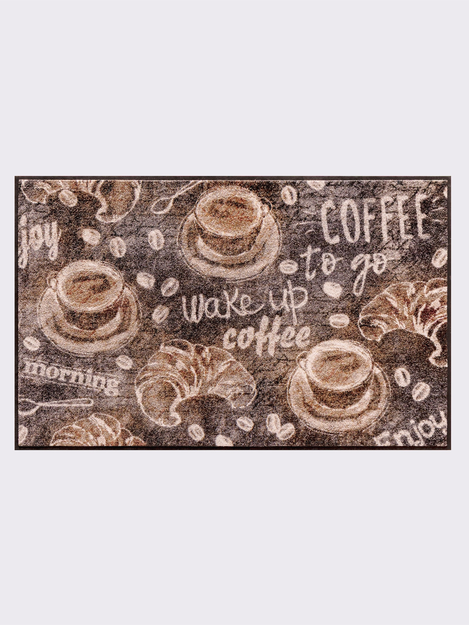 wash+dry by Kleen-Tex Fußmatte - grau-braun-bedruckt