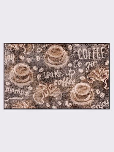 wash+dry by Kleen-Tex Fußmatte - grau-braun-bedruckt