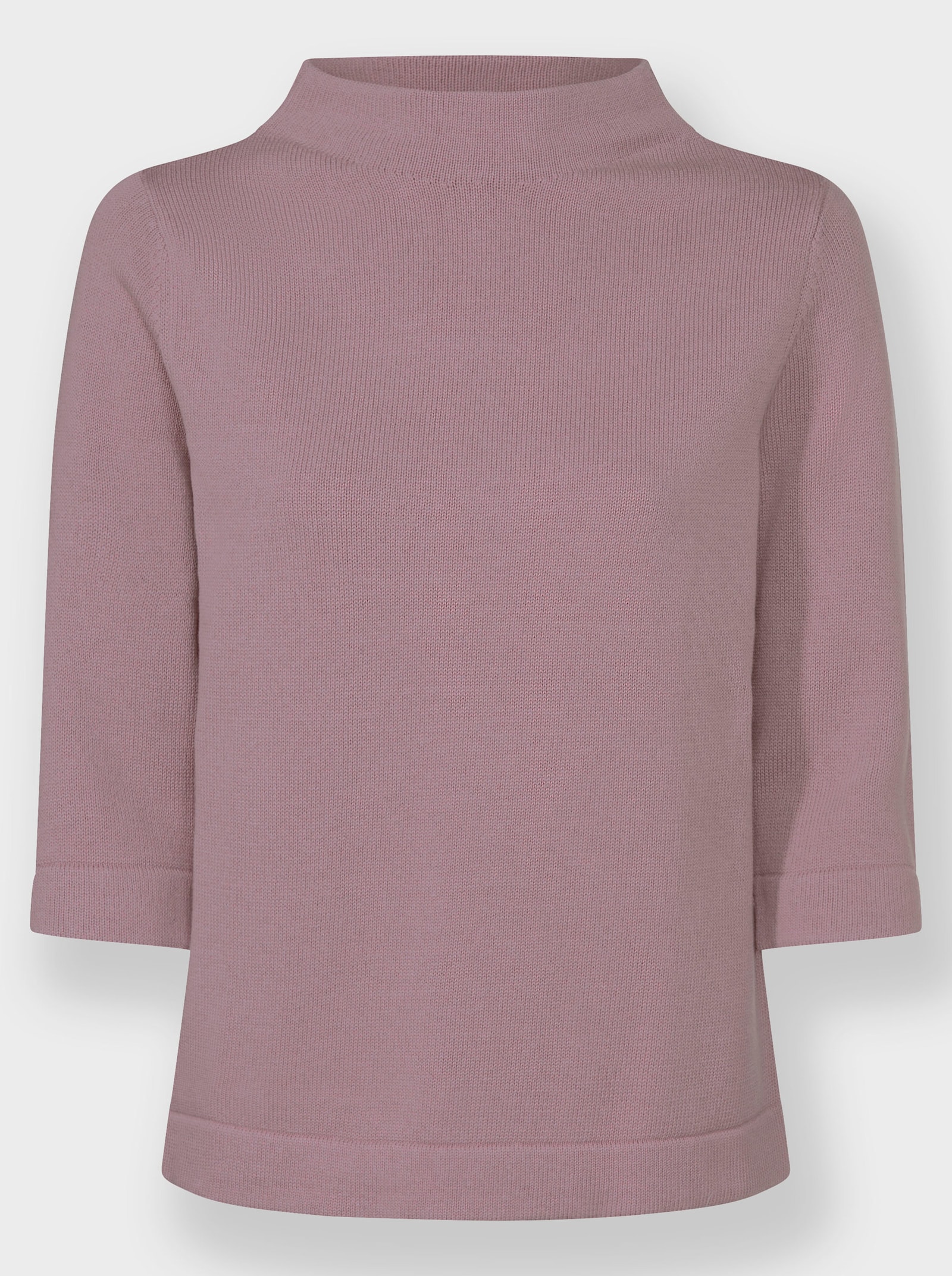 Pullover met 3/4-mouwen en kelkkraag - mauve