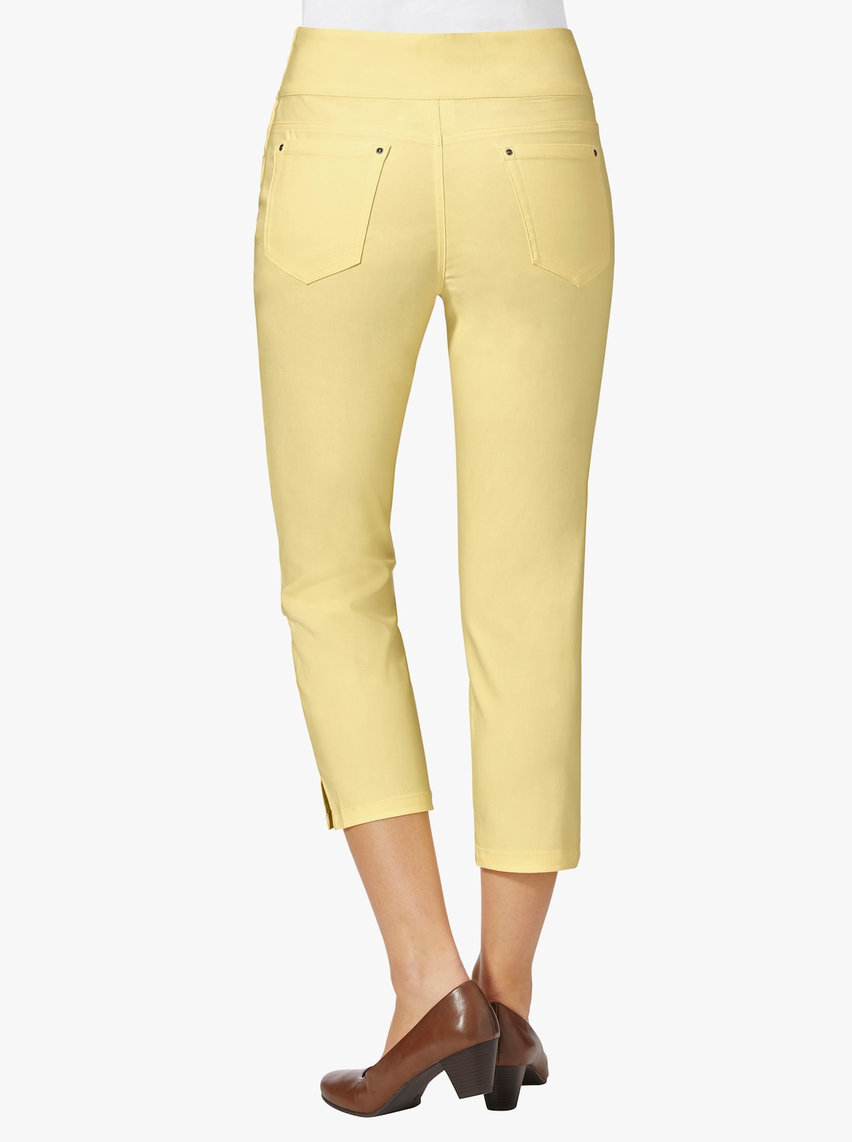 Pantalon extensible - jaune vanille