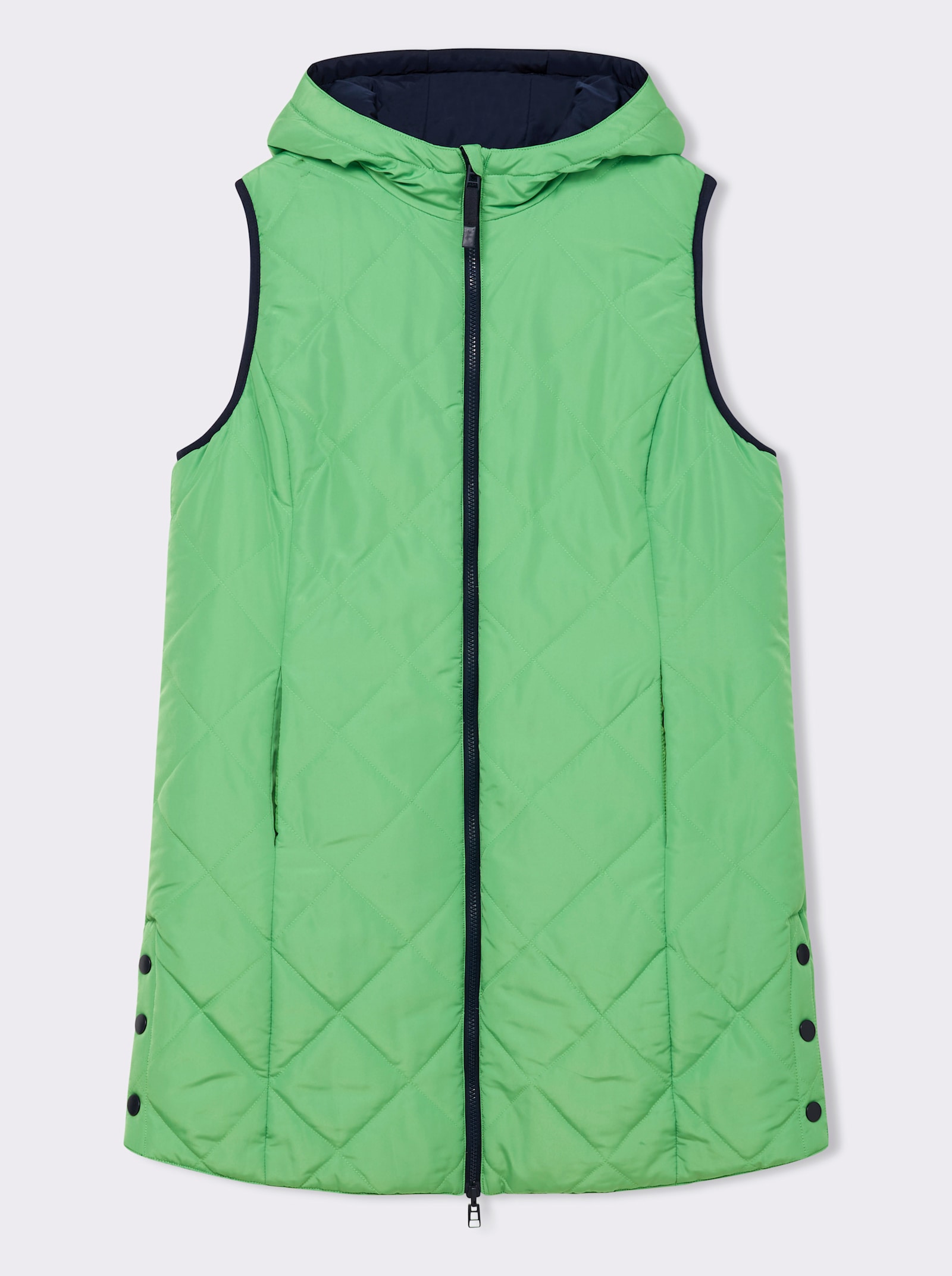 sheego Wendeweste mit Kapuze - tiefblau-apfel