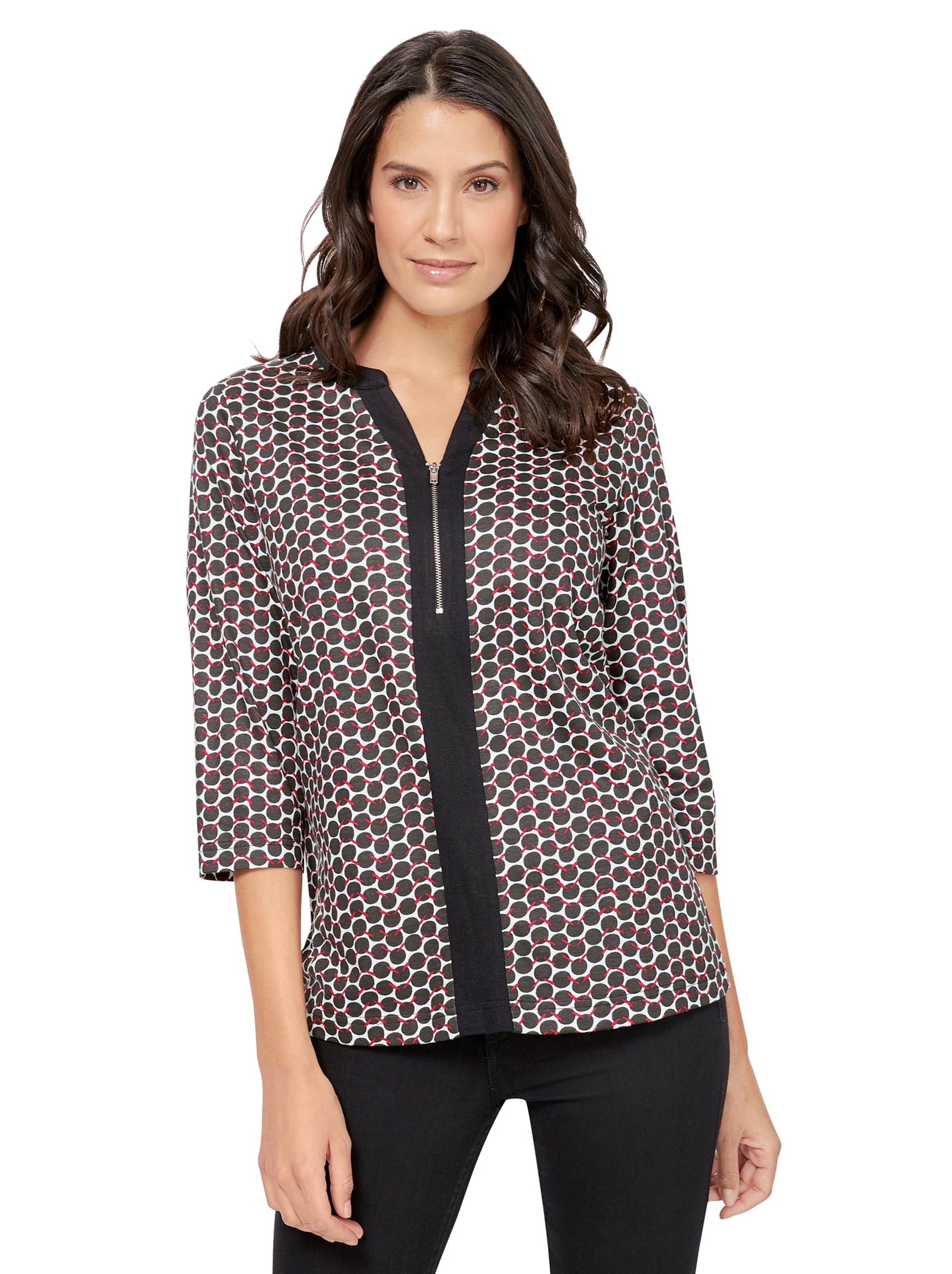 Shirt - schwarz-weiß-bedruckt