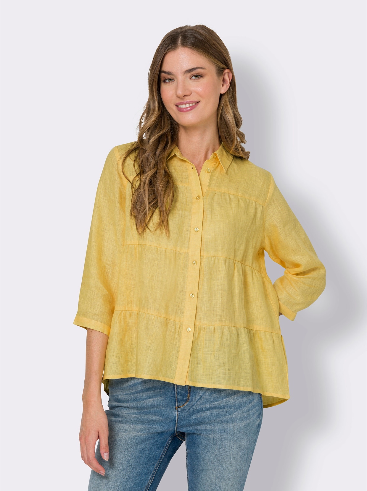 heine Linnen blouse - geel