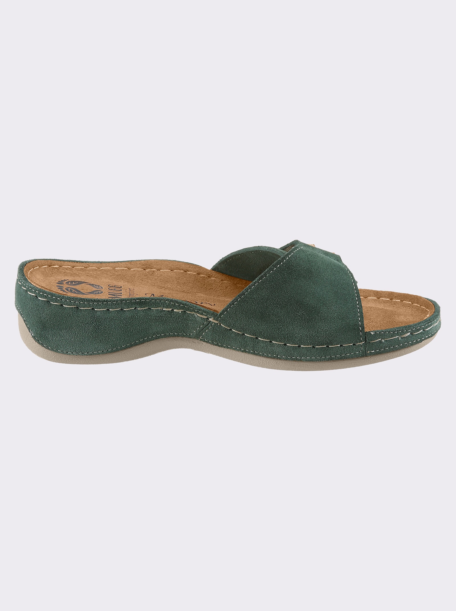 Mubb Pantolette mit Memory-Fußbett, Weite H - jade
