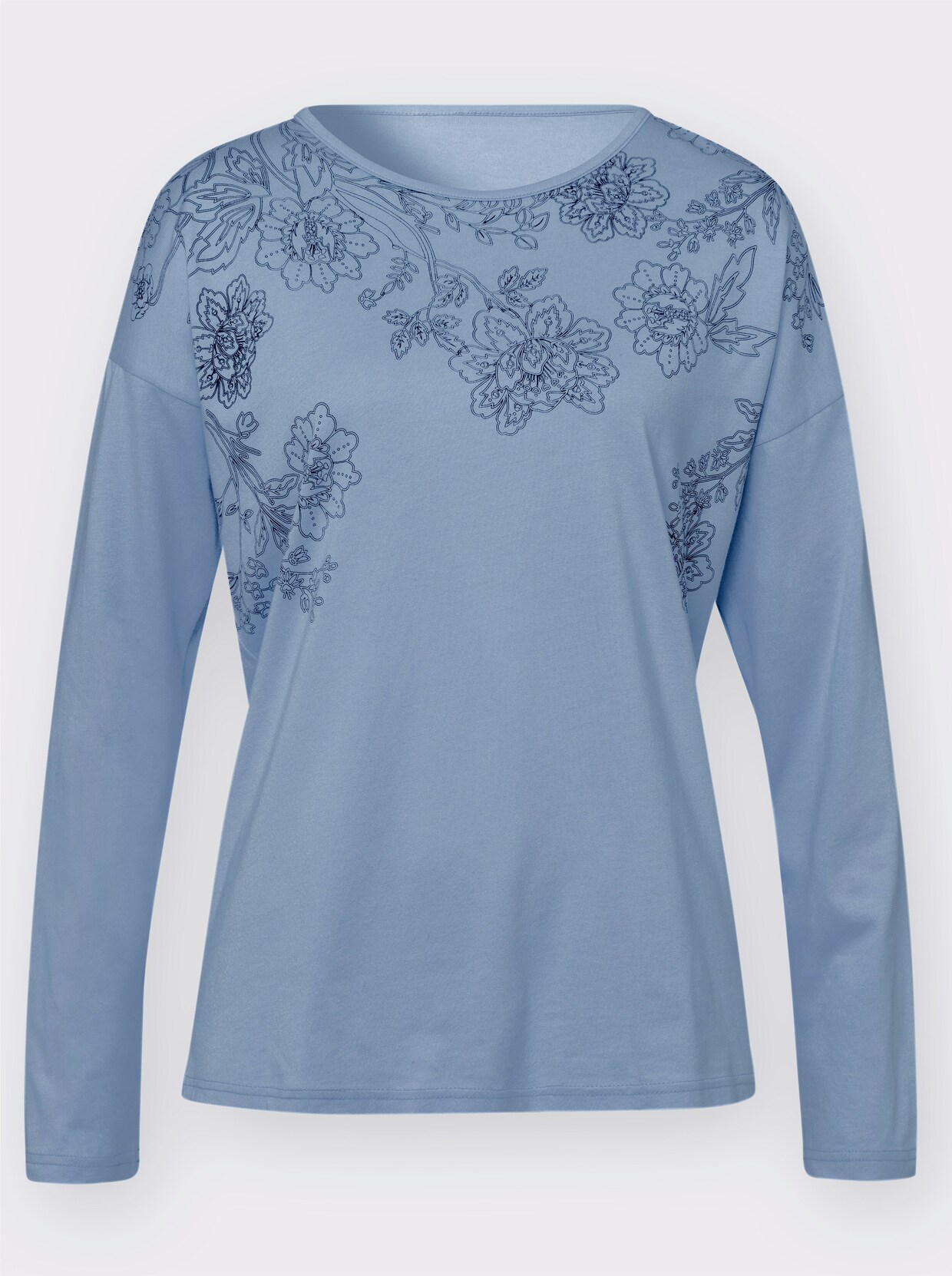 Shirt met lange mouwen - bleu geprint