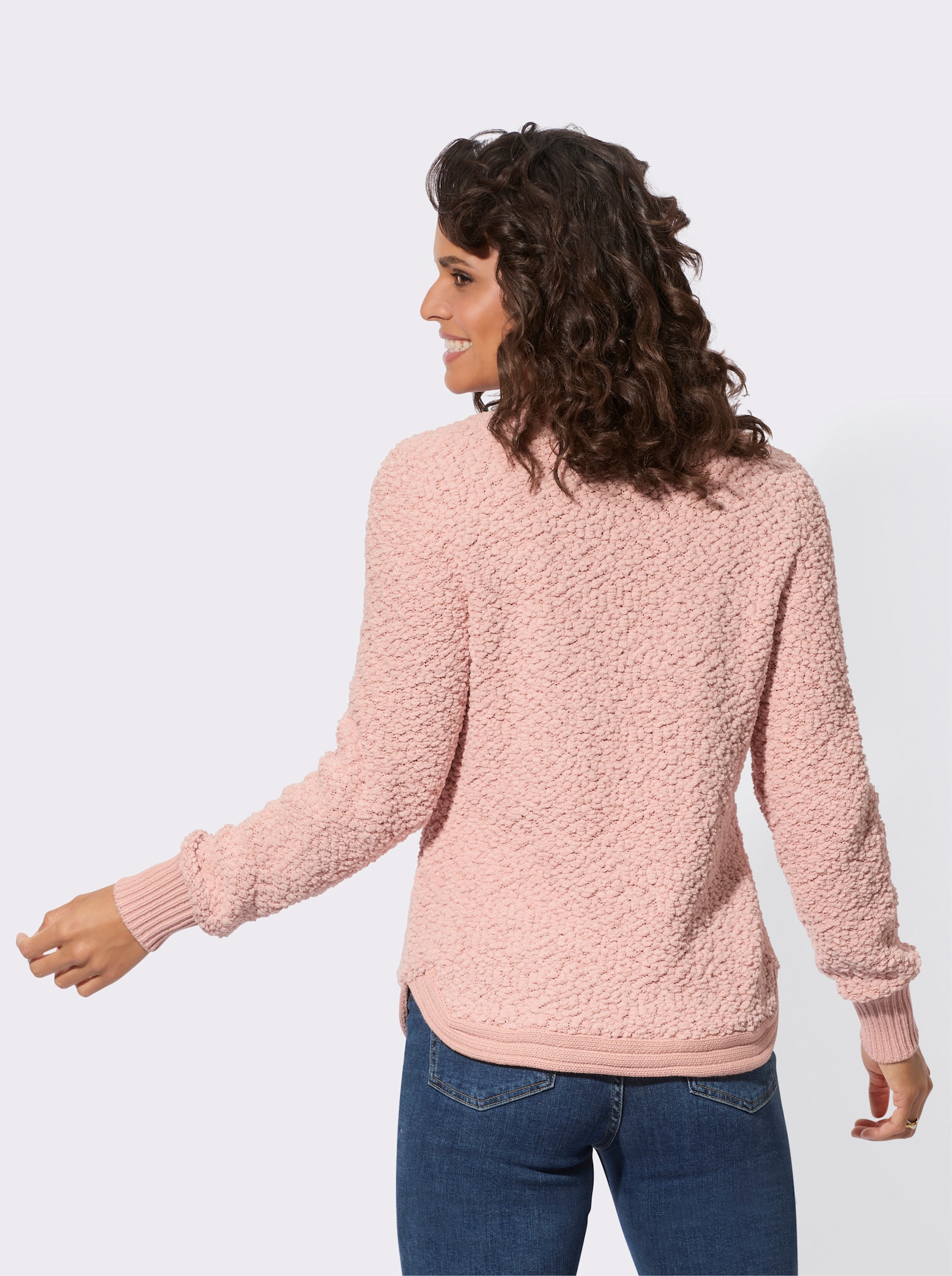 Pullover mit Stehkragen - puder