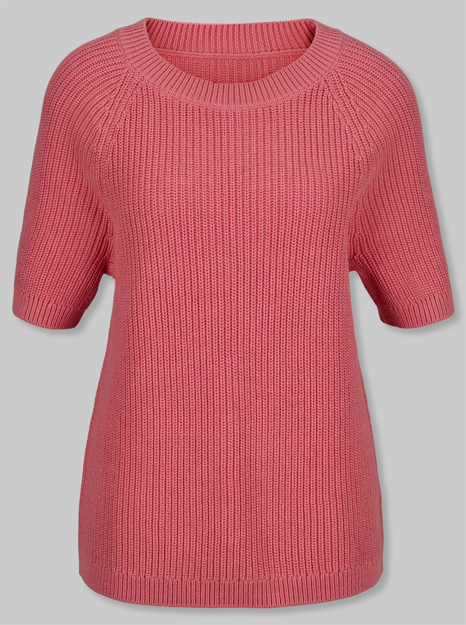 heine Baumwollpullover mit Bündchen - flamingo