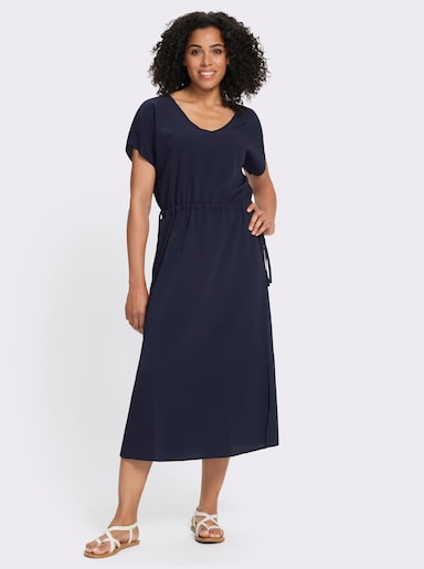 Sommerkleid mit Tunnelzug in der Taille - marine