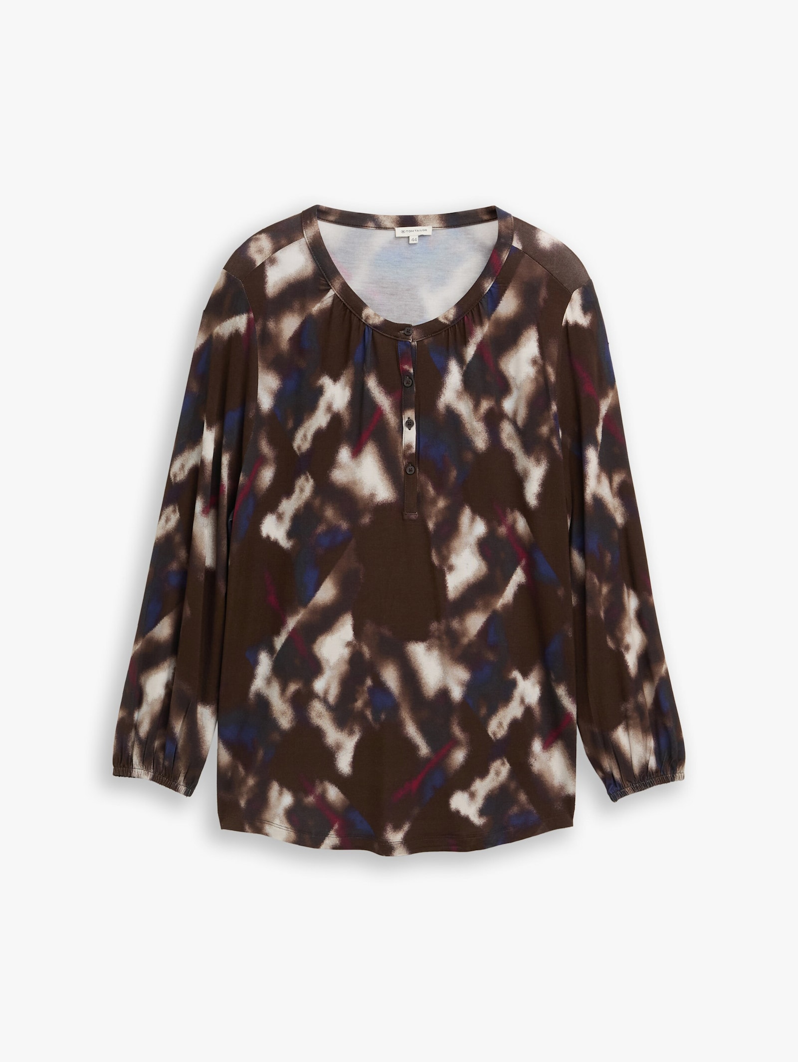 Langarmshirt - brown blurry argyle
