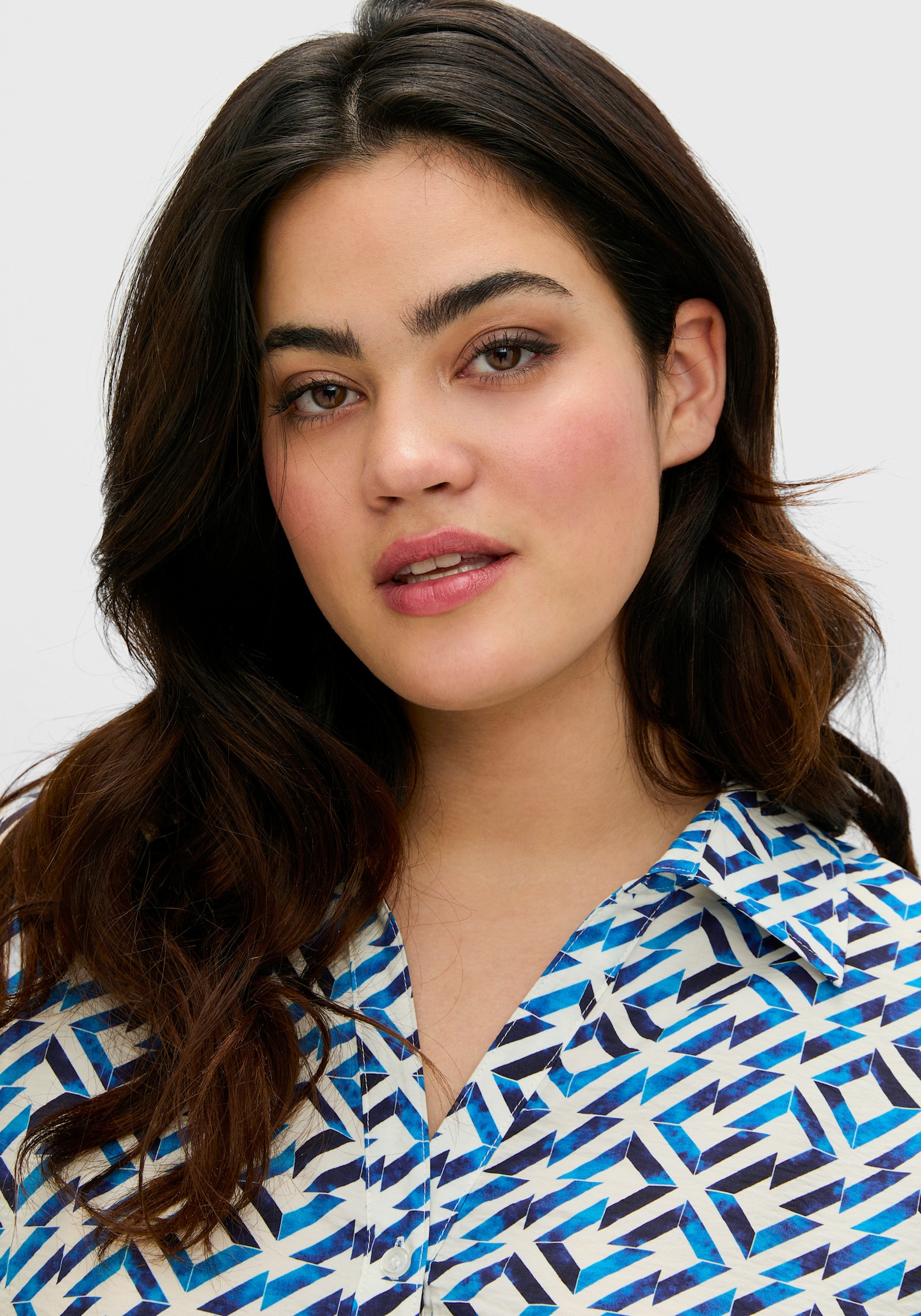 sheego Tunika mit Gummizugbund - champagner-gemustert