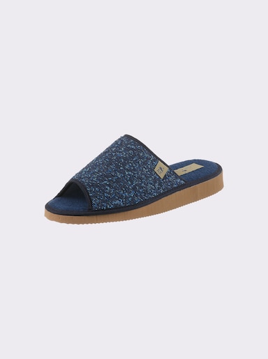 Pantoffel in Textil-Qualität - marine